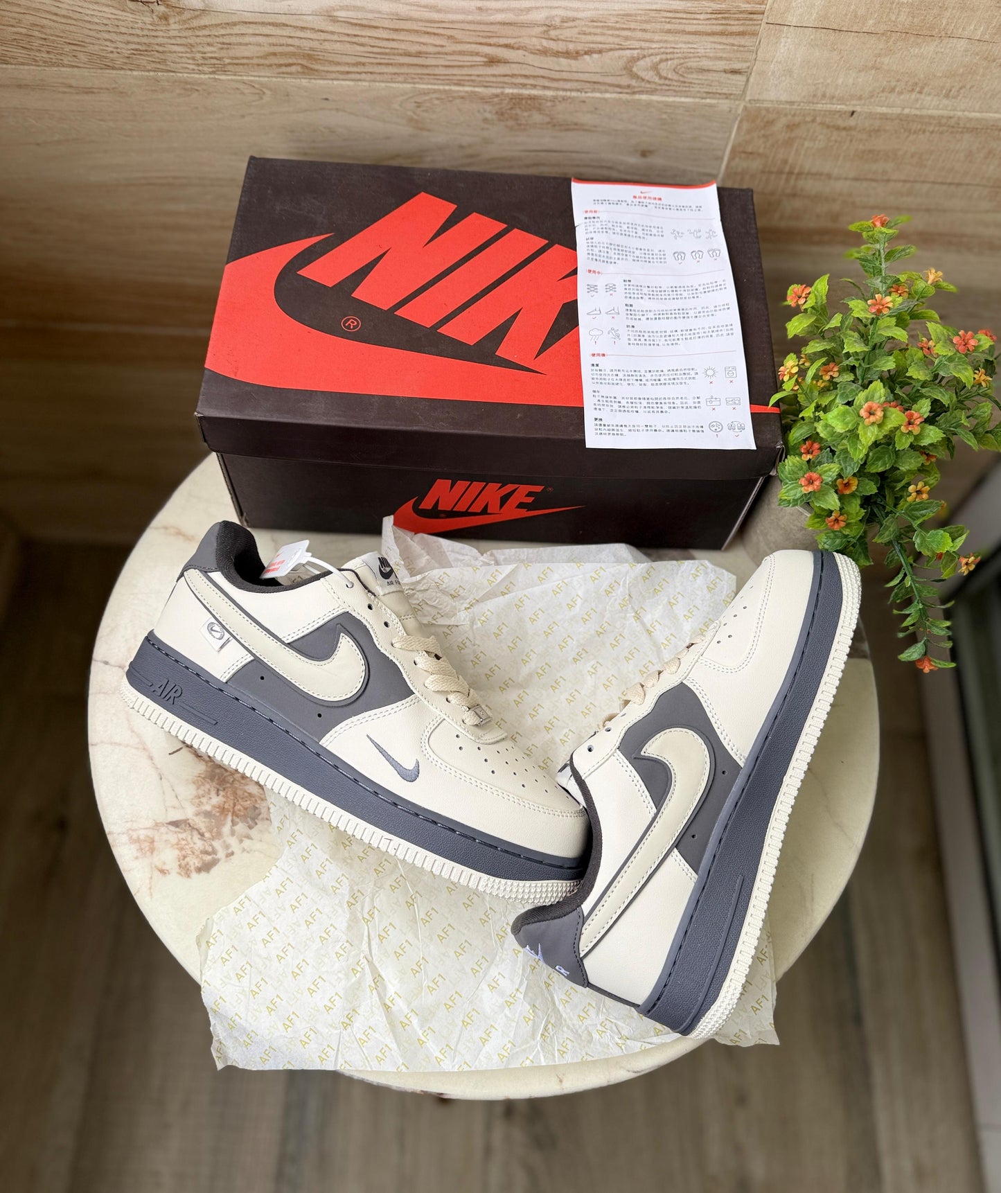 Nike airforce grey double tick