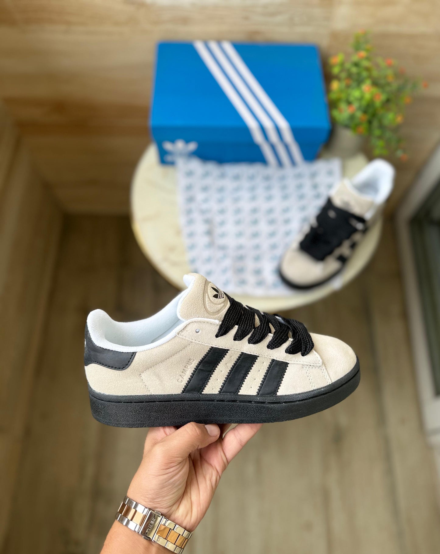 Adidas orginal campus beige black