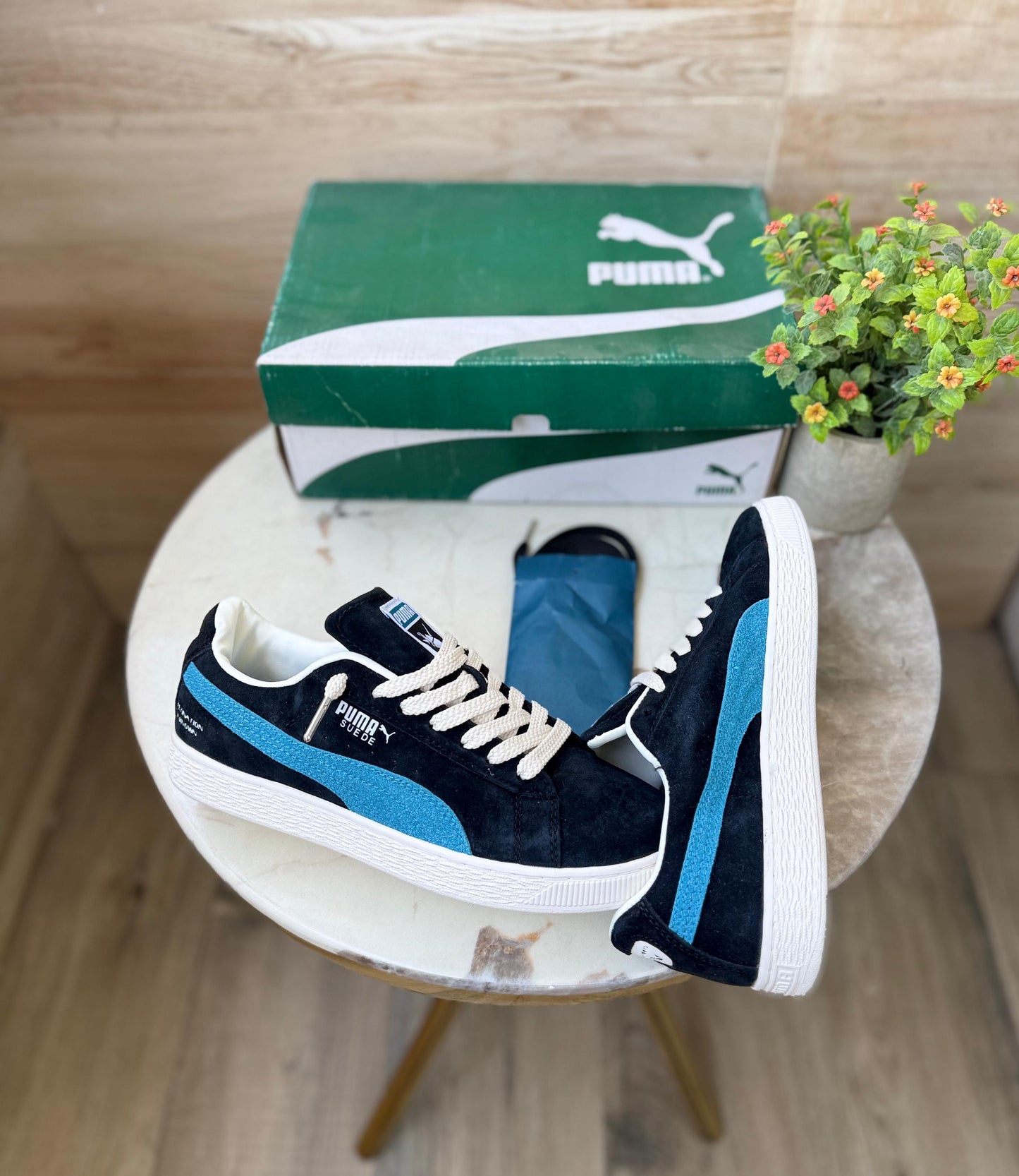 Puma classic suede black blue