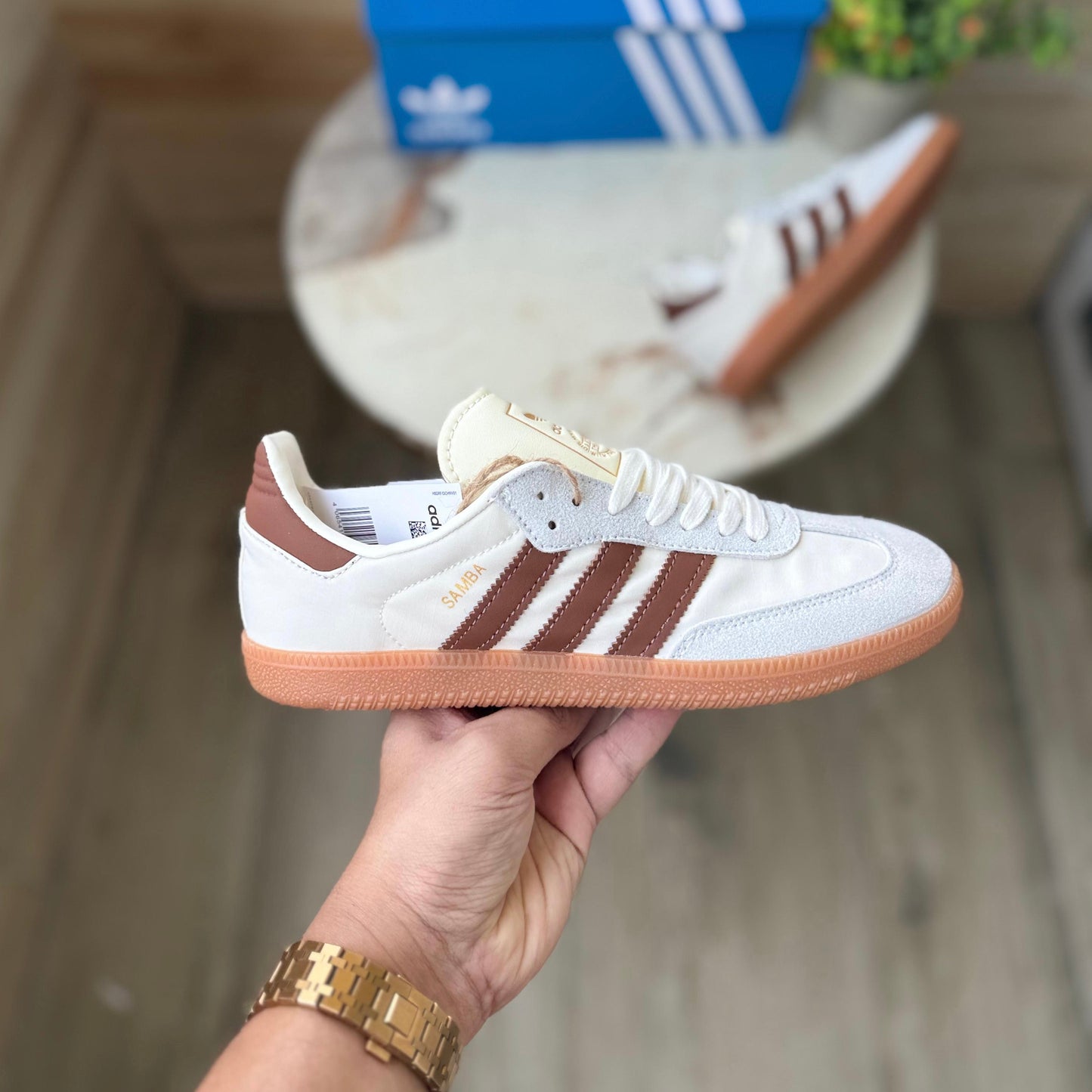 ADIDAS ORGINAL SAMBA WHITE BROWN