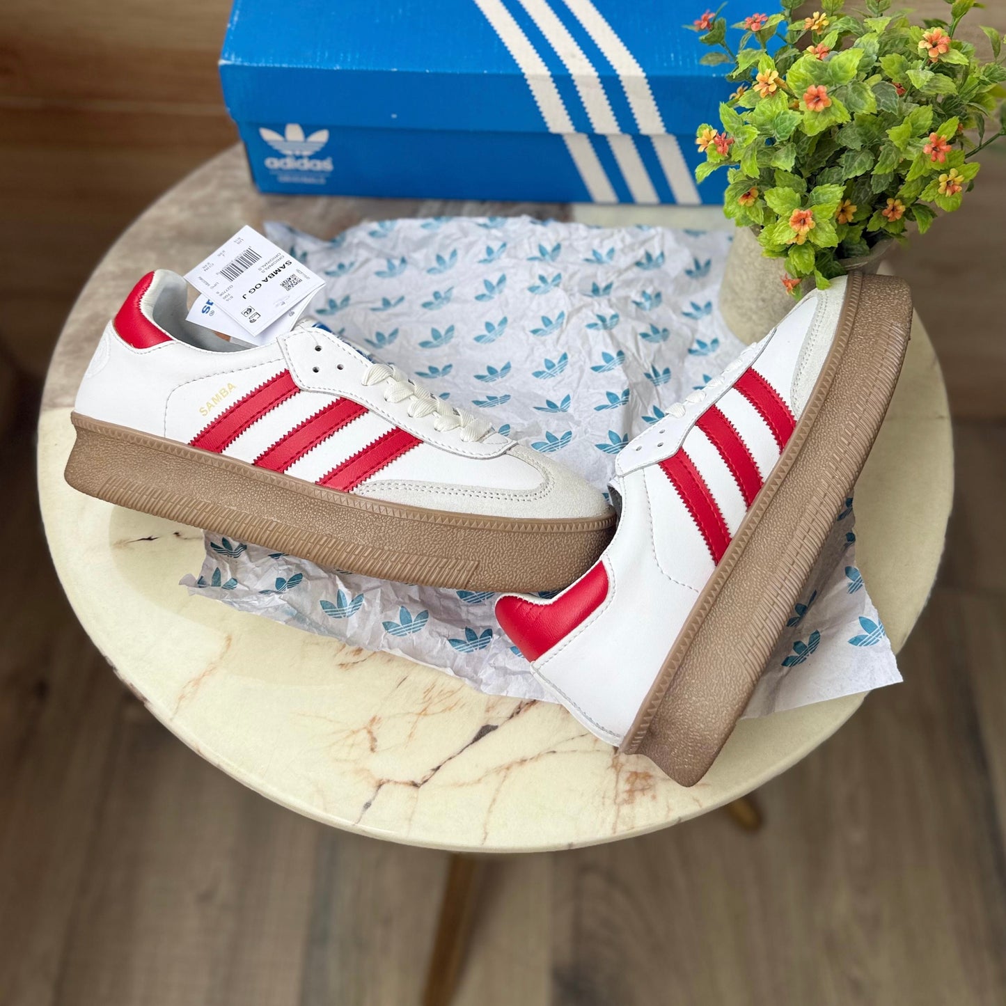 ADIDAS ORGINALS SAMBA XLG GUM WHITE