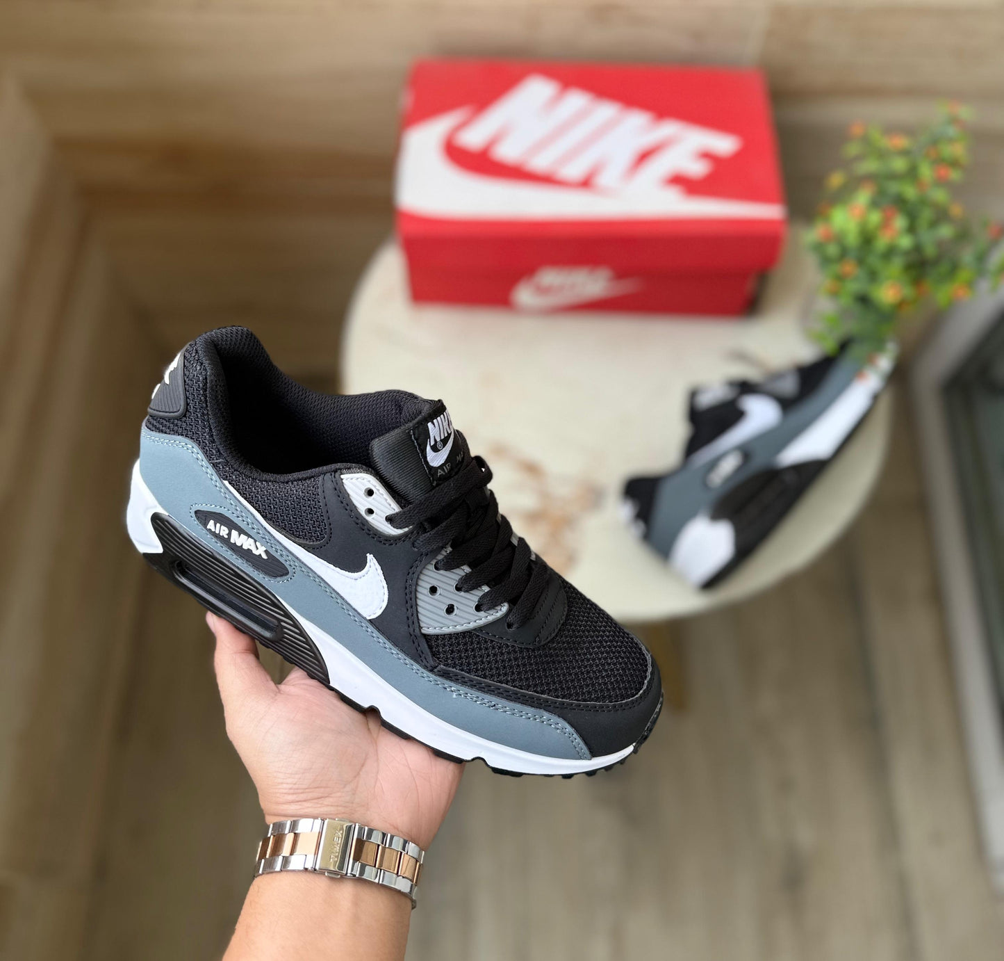 Nike airmax 90 essential black grey