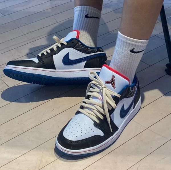 NIKE AIR JORDAN 1 LOW SE INDUSTRIAL BLUE SASHIKO