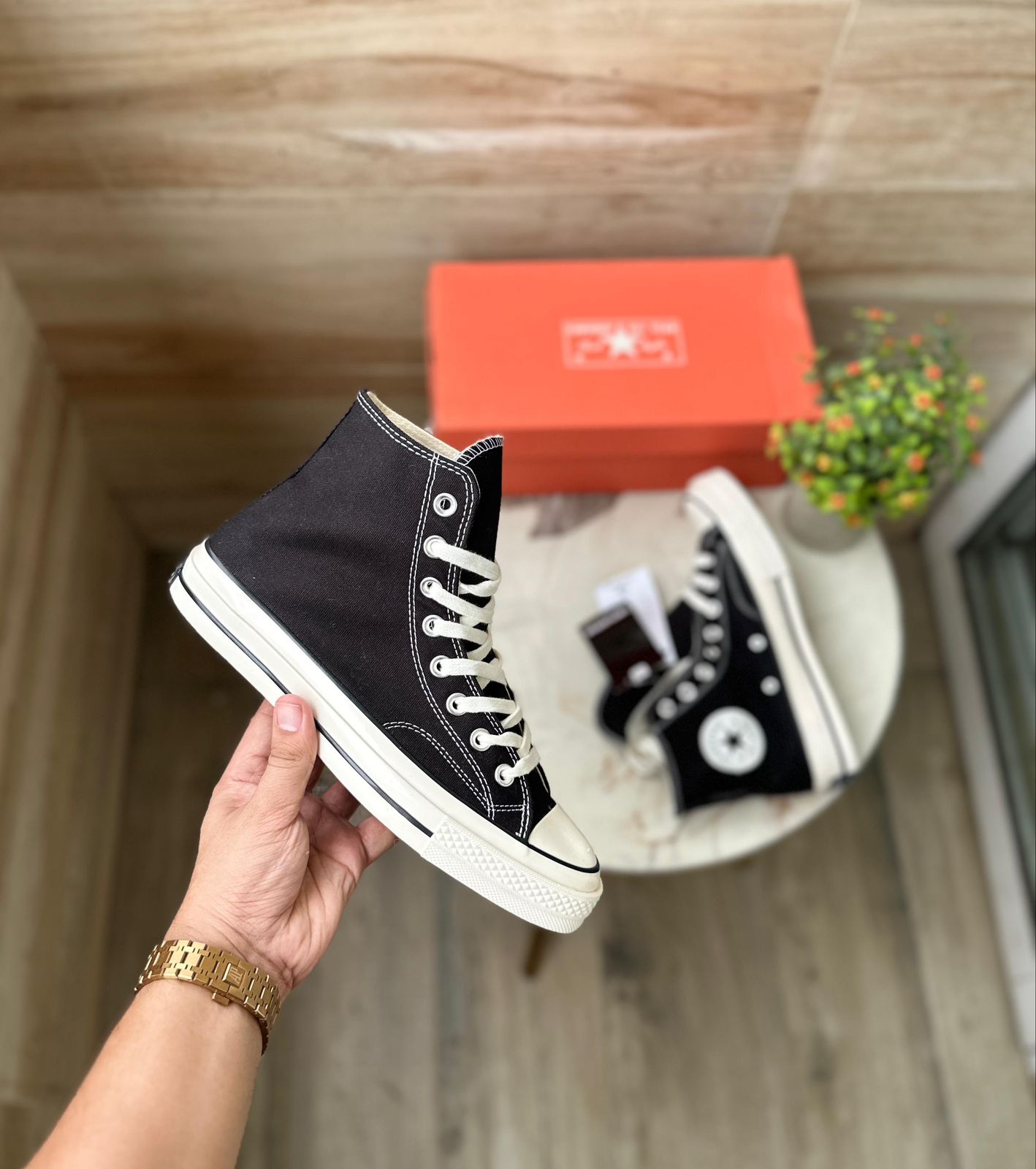Converse chuck mid 70 black white