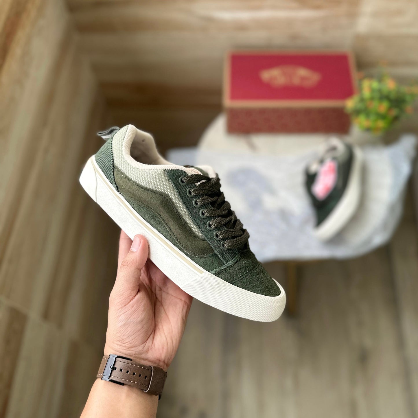 VANS OLD SKOOL KNU OLIVE GREEN