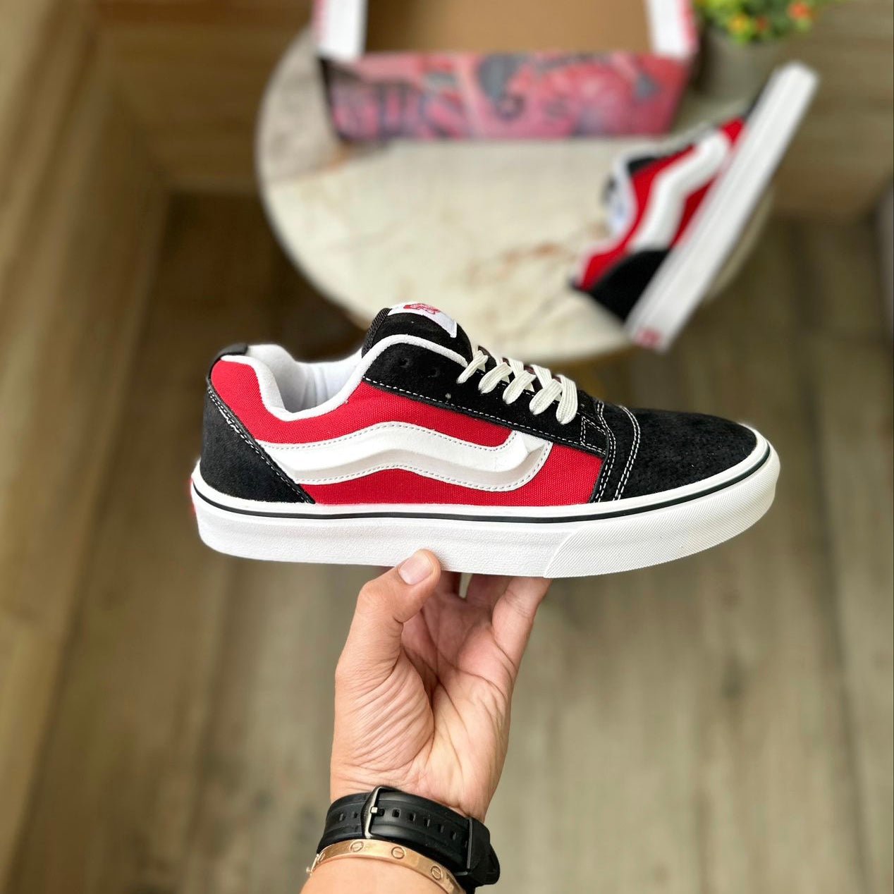VANS OLD SKOOL KNU BLACK RED