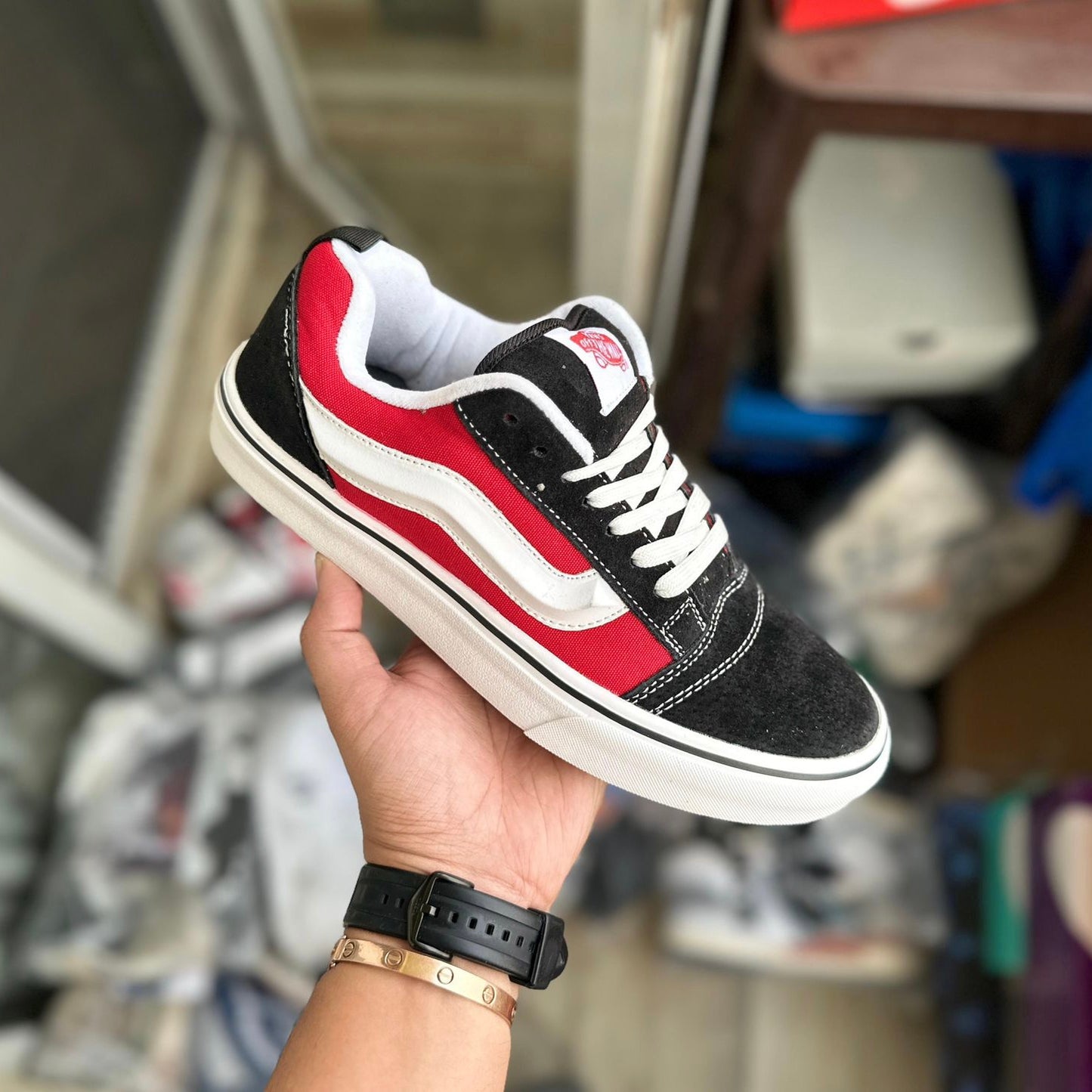 VANS OLD SKOOL KNU BLACK RED