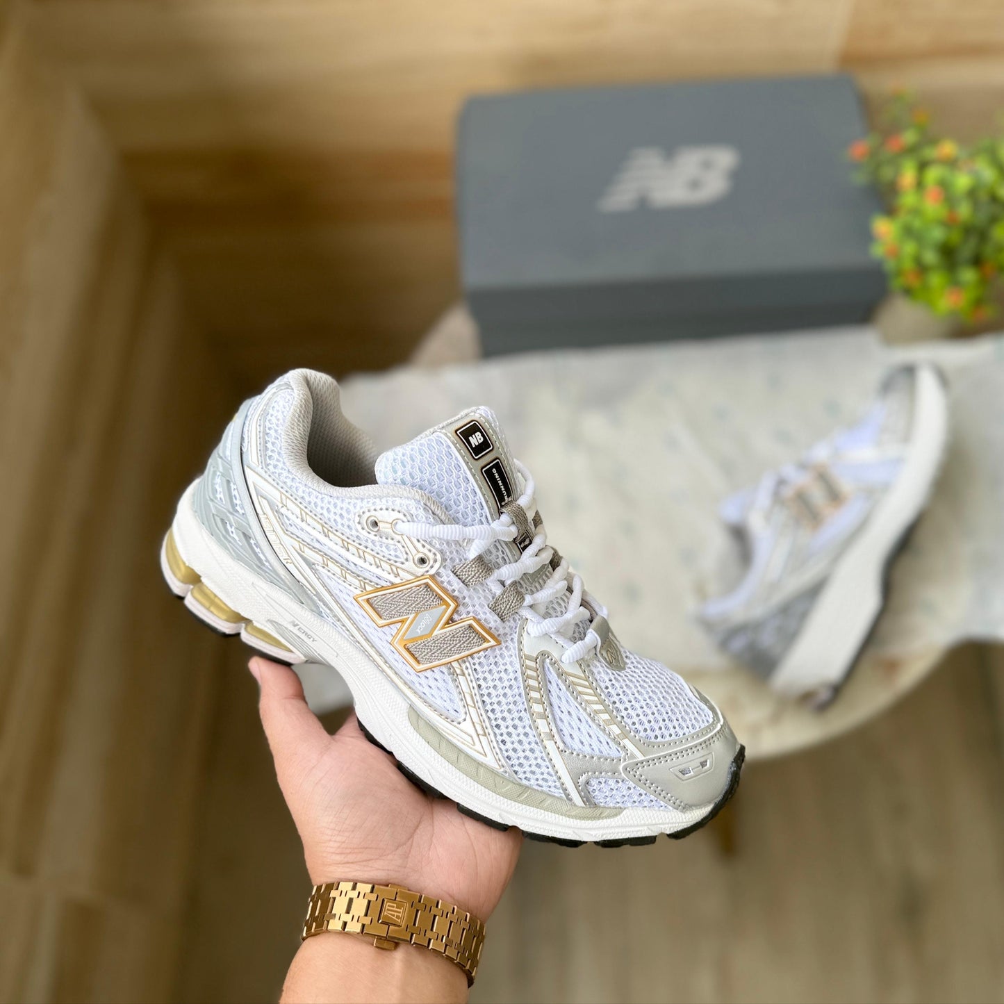 New balance 1906 gold mettalic