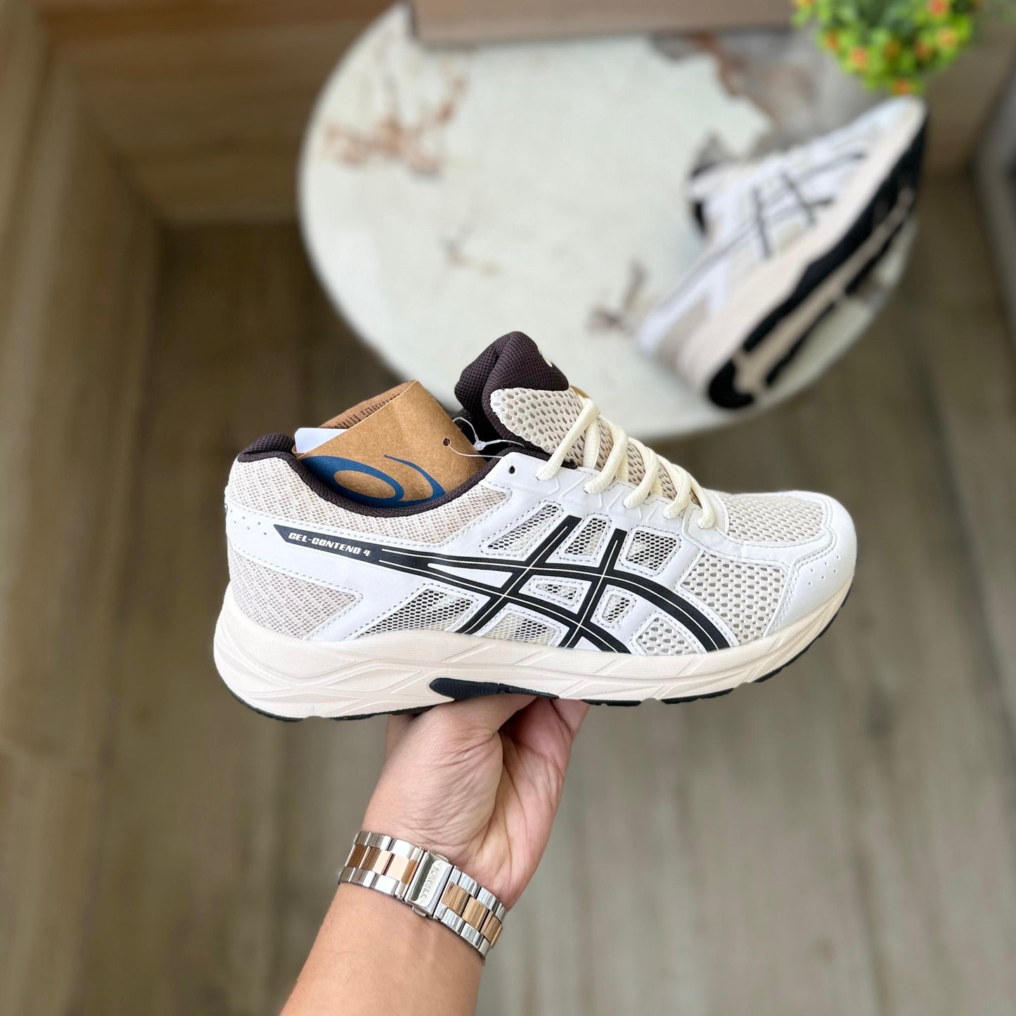 Asics gel contend 4 white black