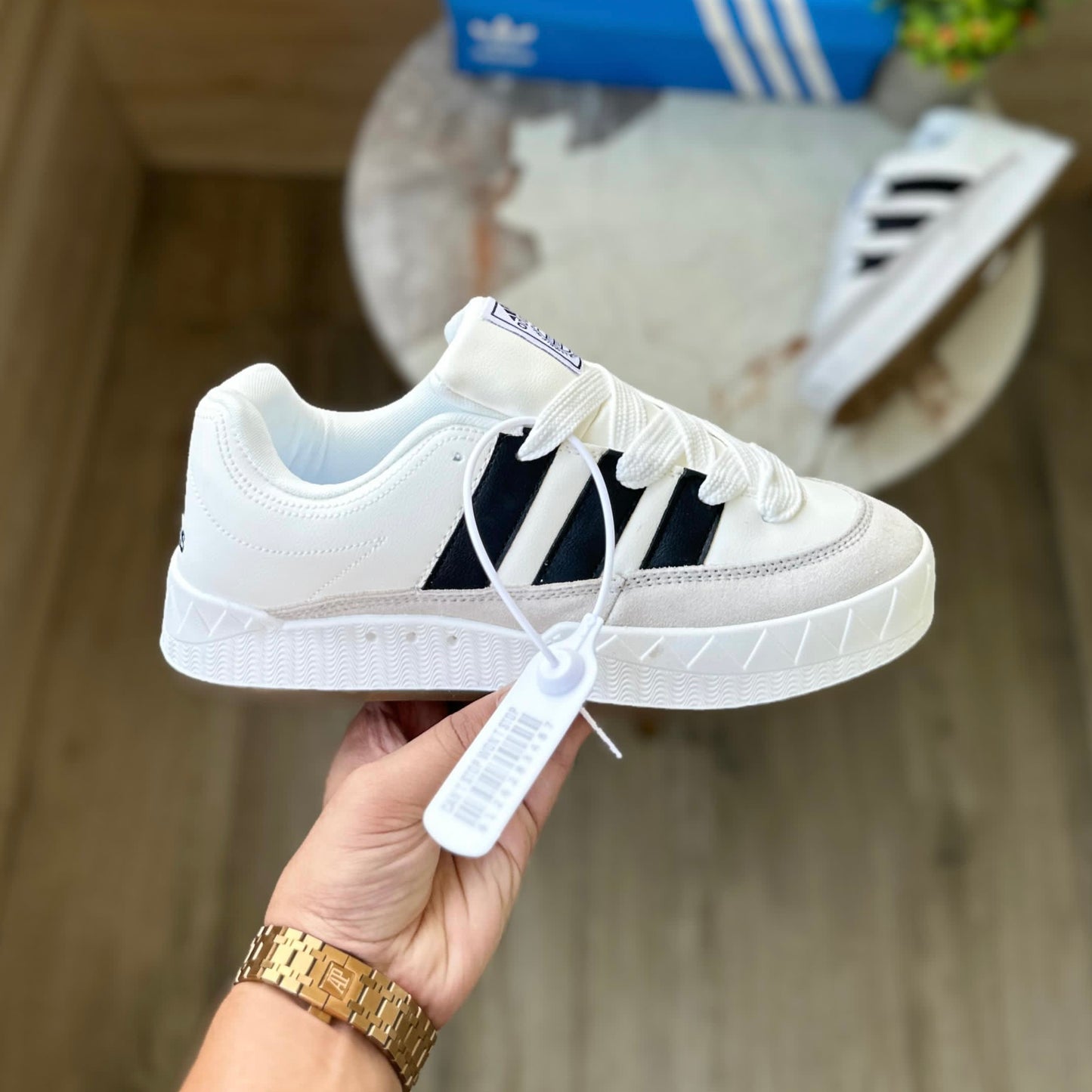 ADIDAS ADIMETIC ORGINALS WHITE BLACK