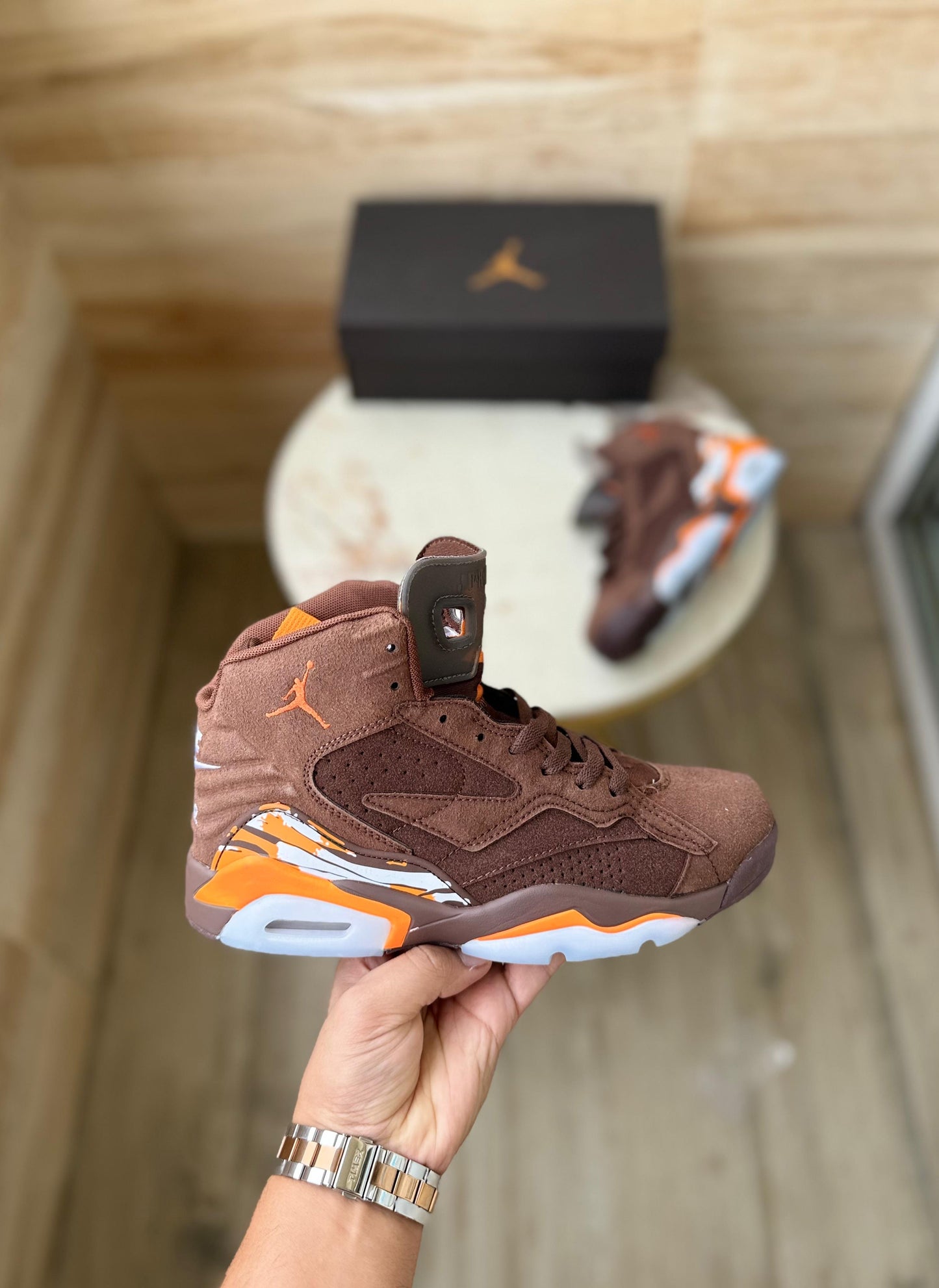 Air Jordans mvp brown orange