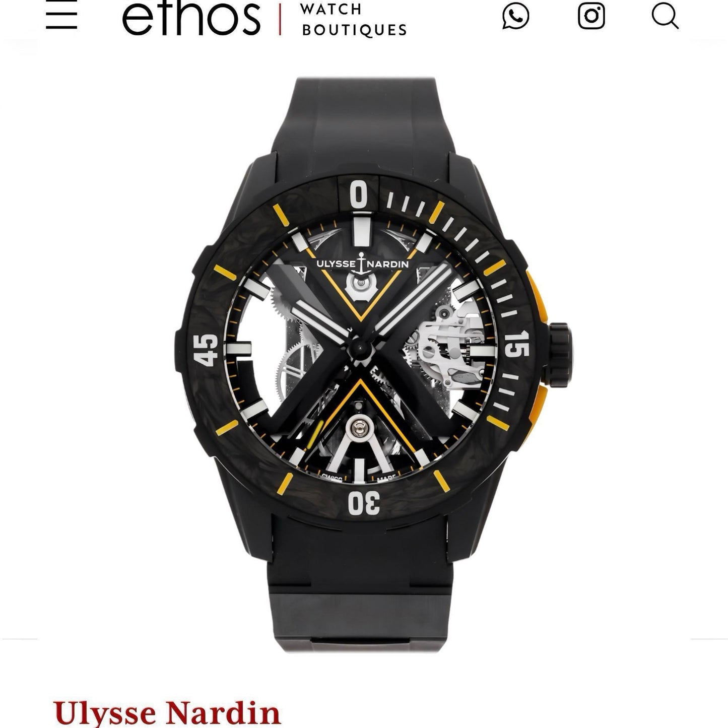ULYSSES NARDIN DIVER X SKELETON