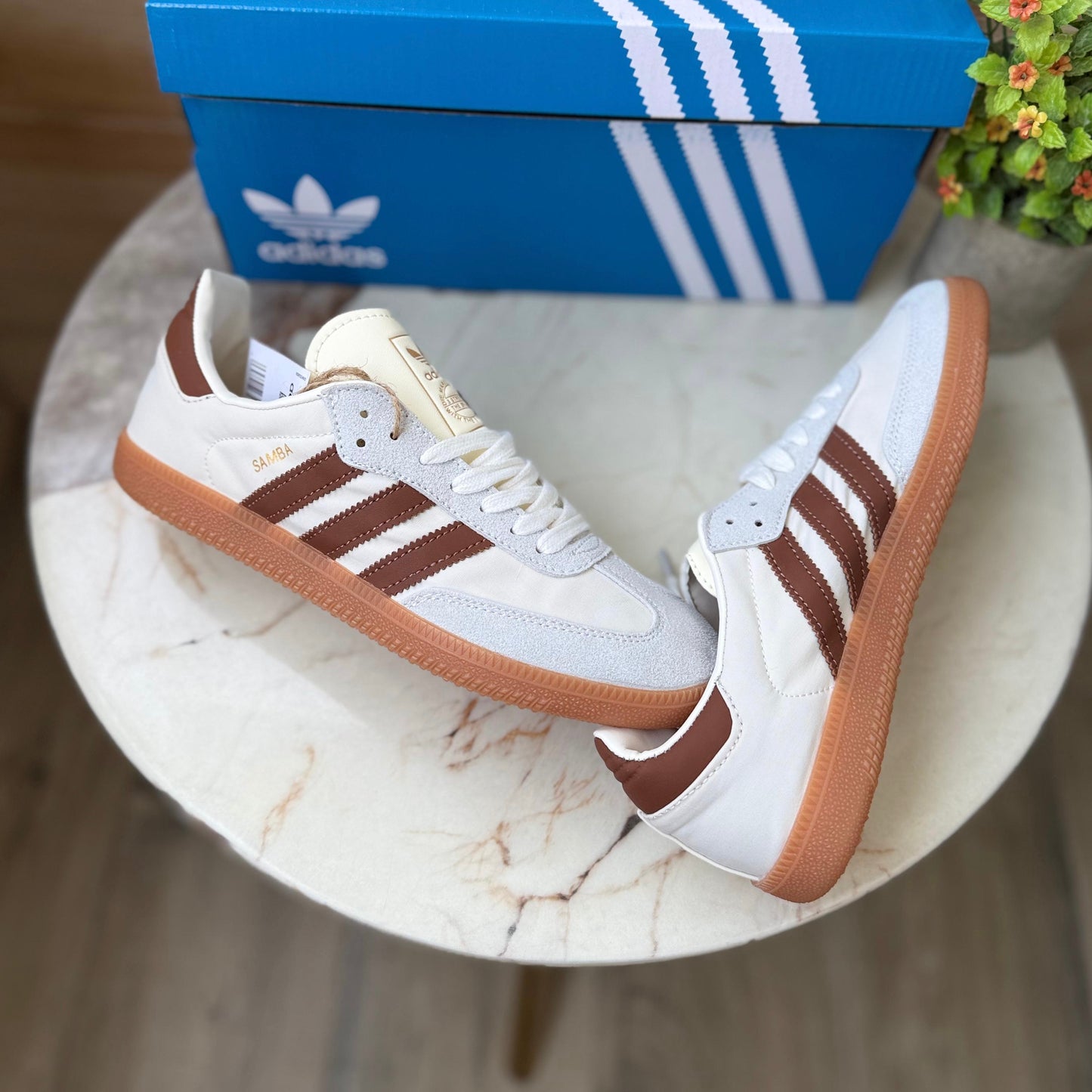 ADIDAS ORGINAL SAMBA WHITE BROWN