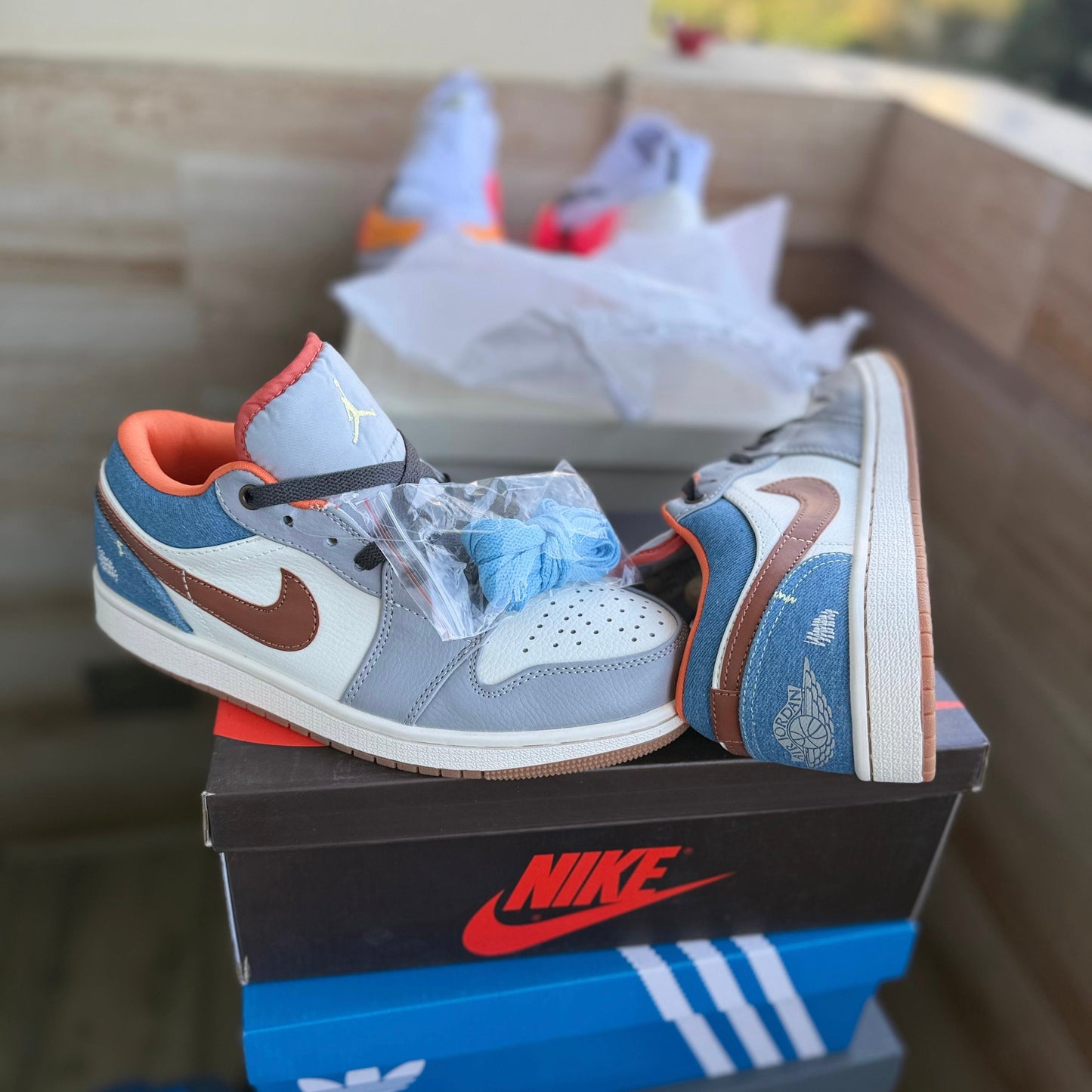 Nike air Jordans retro 1 cut phantom denim