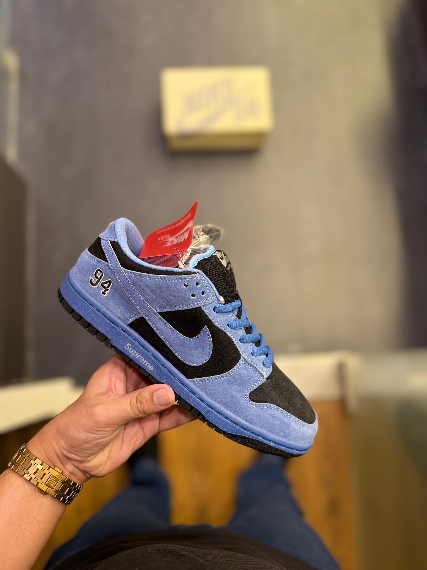 NIKE SB DUNK SUPREME 94 BLUE BLACK OCEAN FOG