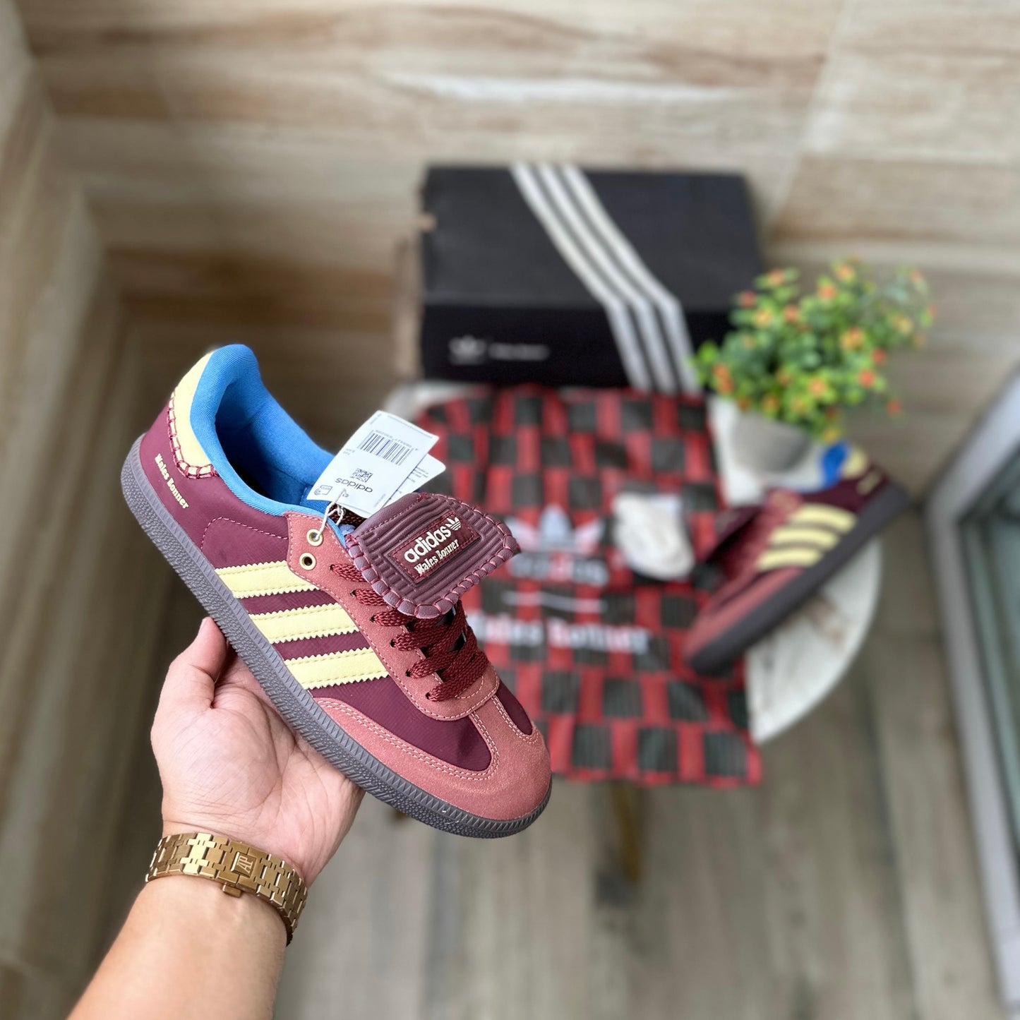 ADIDAS SAMBA X WALES BONER MAROON
