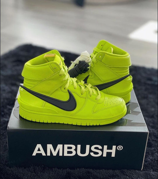 Nike dunk high x ambush flash lime