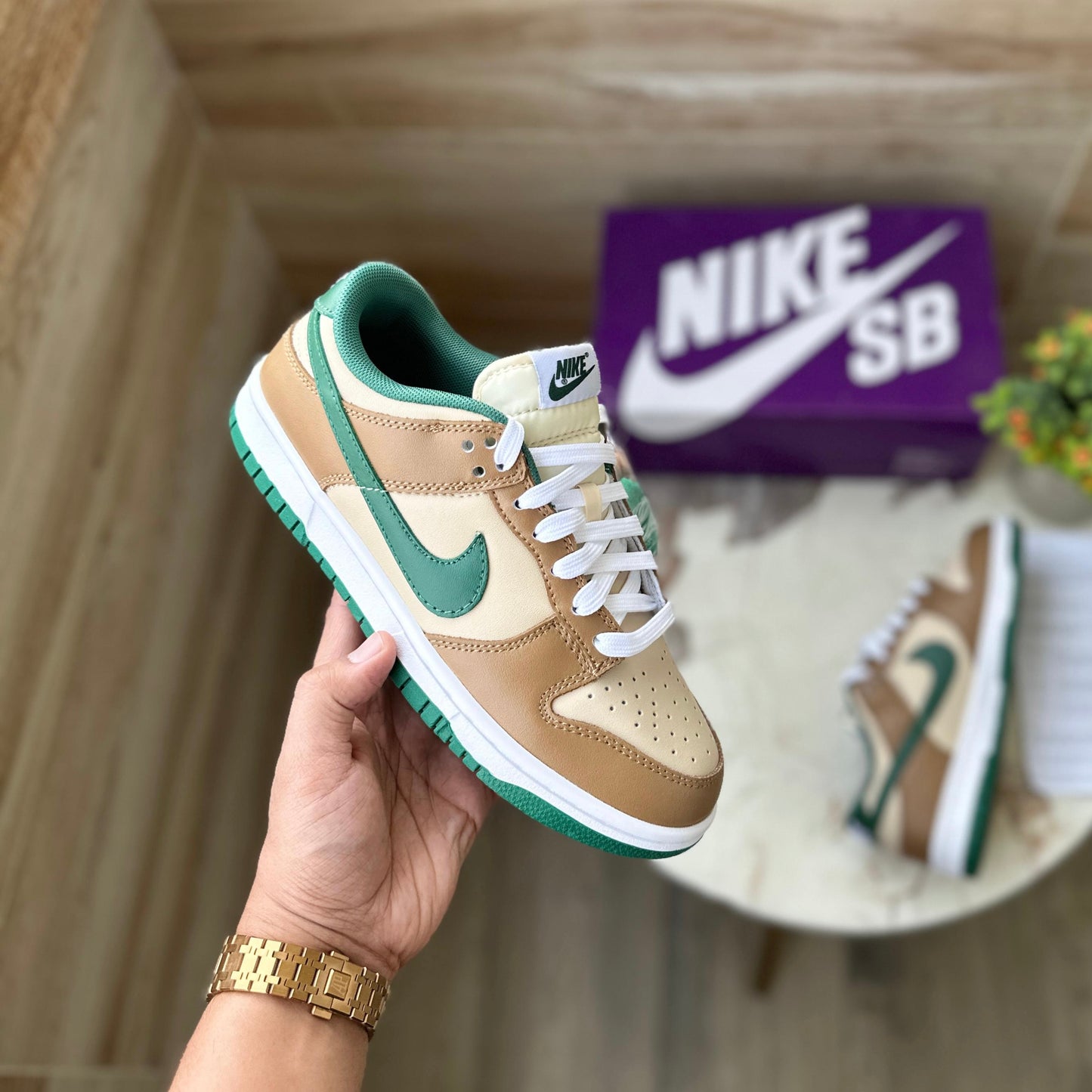 NIKE SB DUNK RATTAN GORGE GREEN