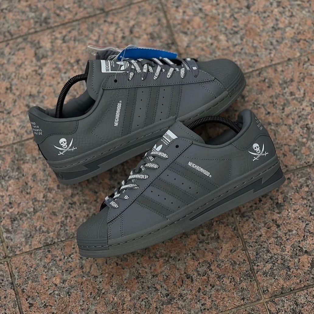 Adidas orginals superstar grey neighbourhood