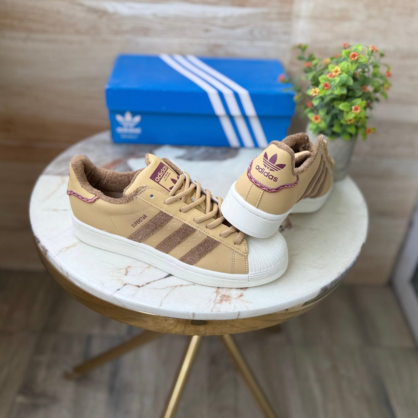 ADIDAS SUPERSTAR BROWN BEIGE