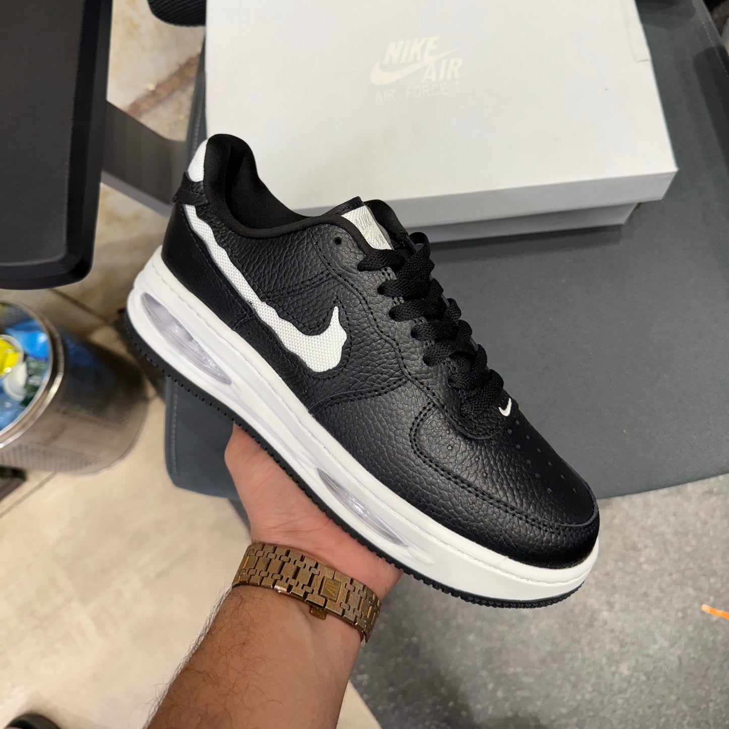 NIKE AIRFORCE ONE LOW EVO BLACK WHITE