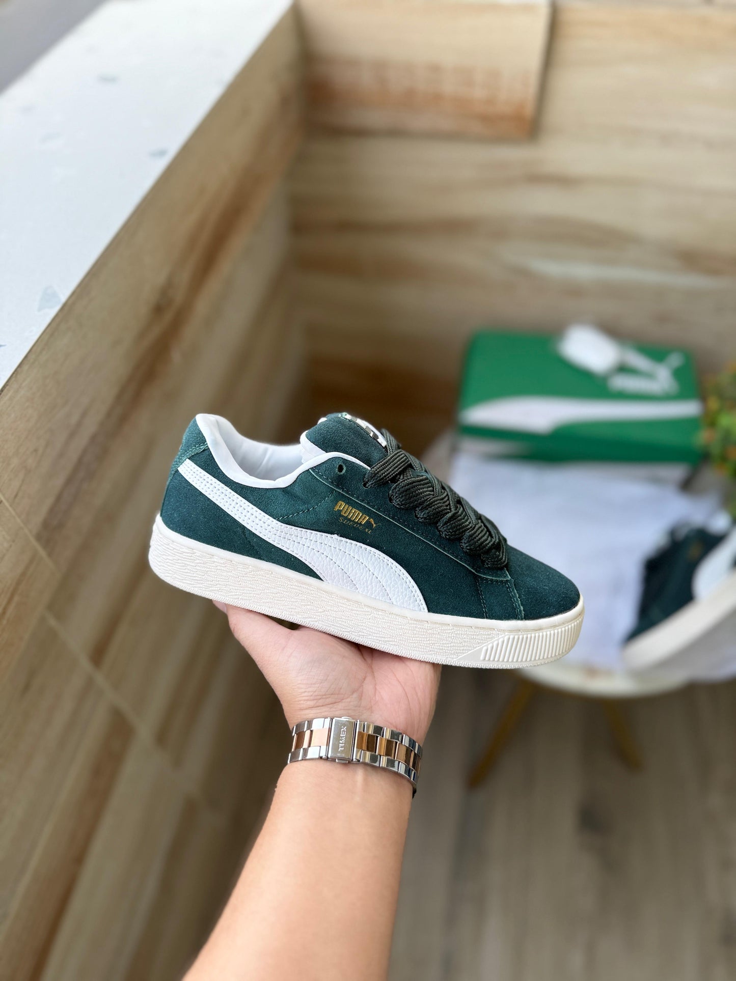Puma classic suede xlg dark green