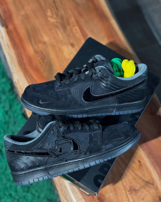 Nike sb dunk low duck of the feather black university
