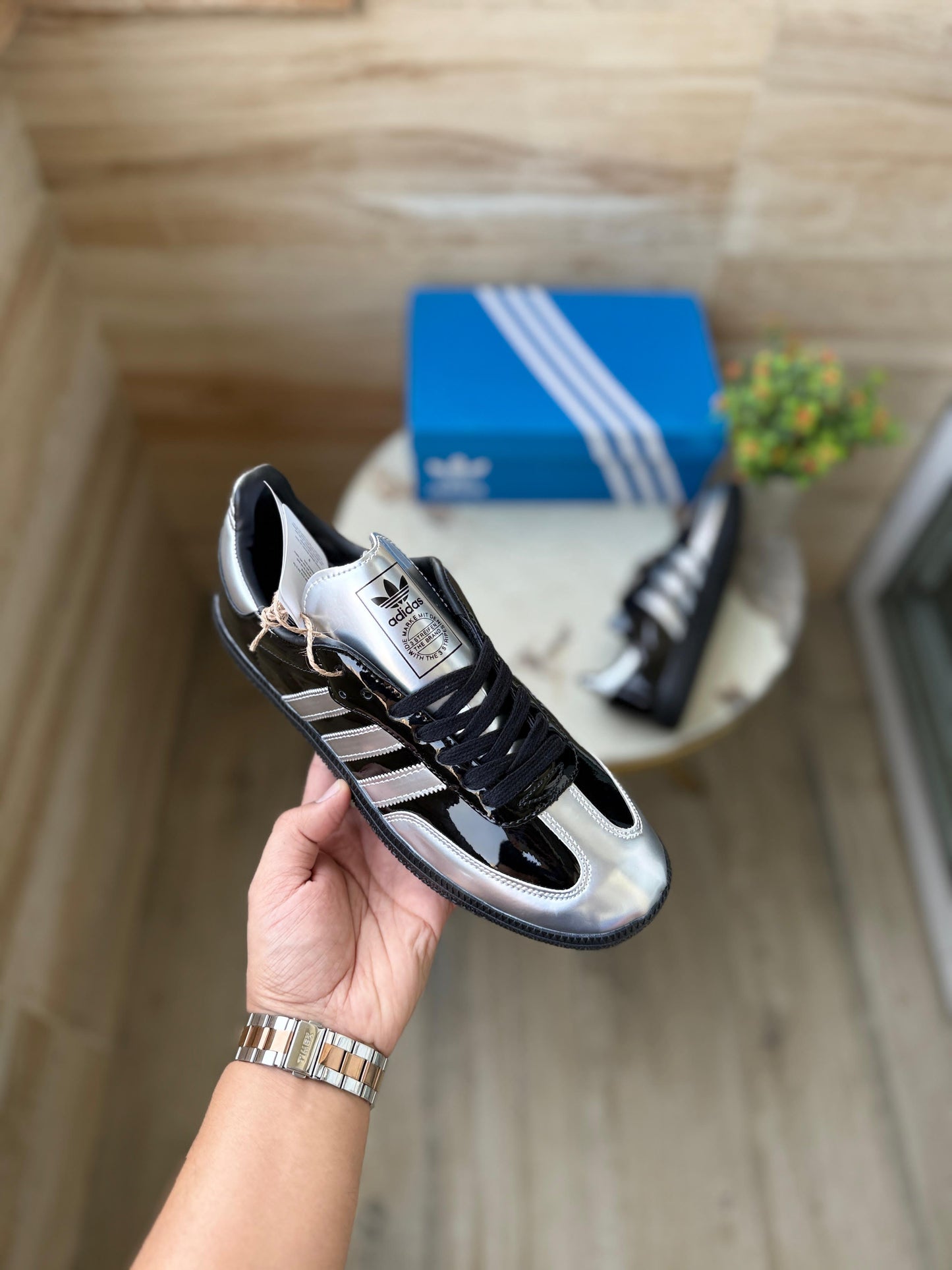 Adidas orginals samba atmos black silver