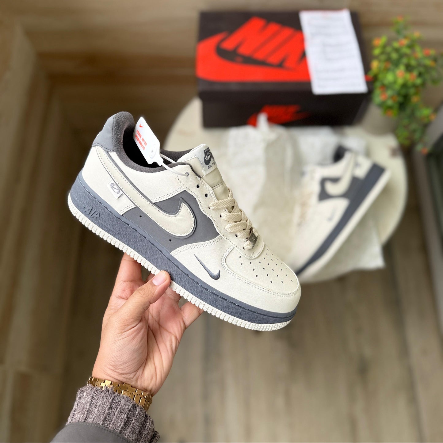 Nike airforce grey double tick