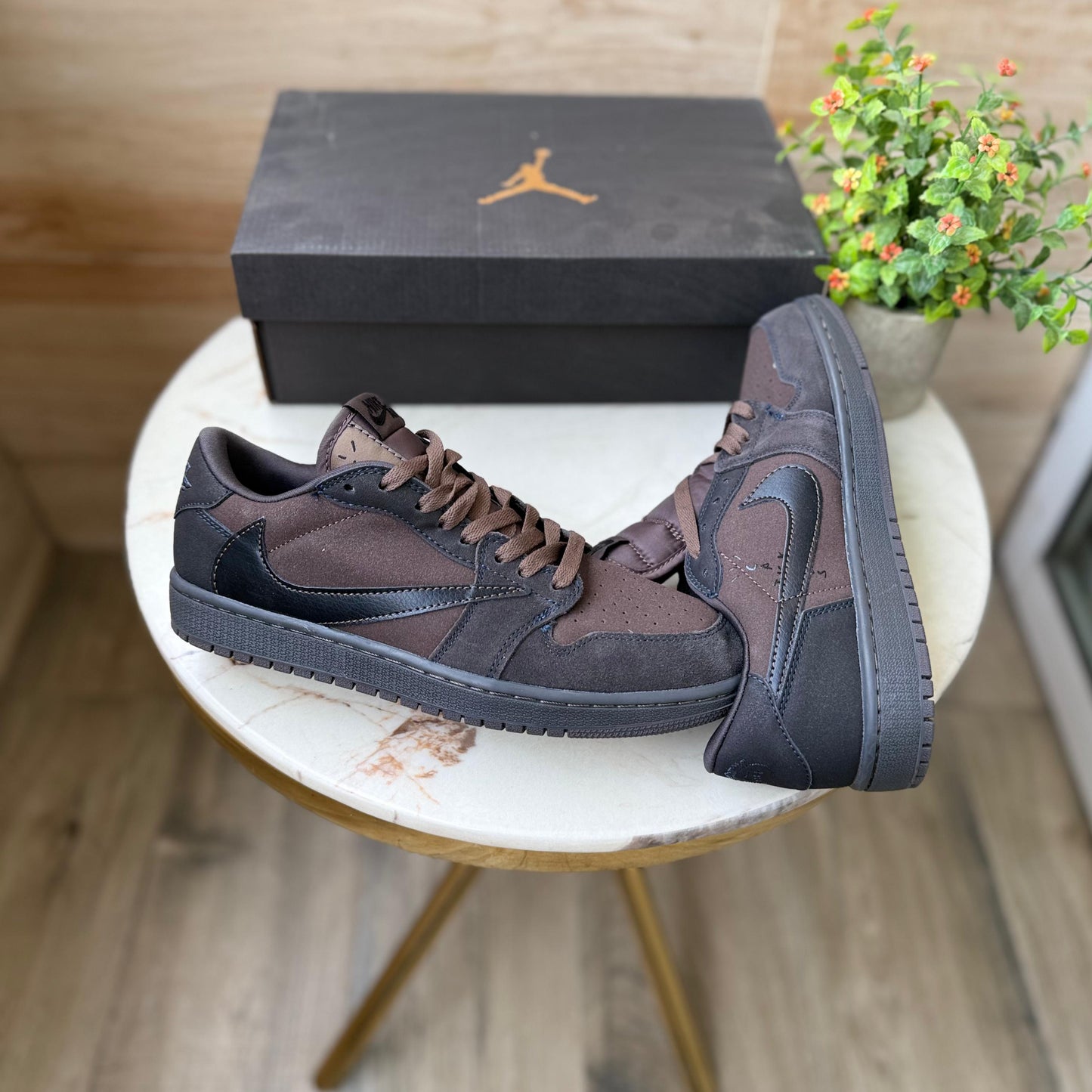 Air Jordan x traviss scott 1 low og sp velvet brown