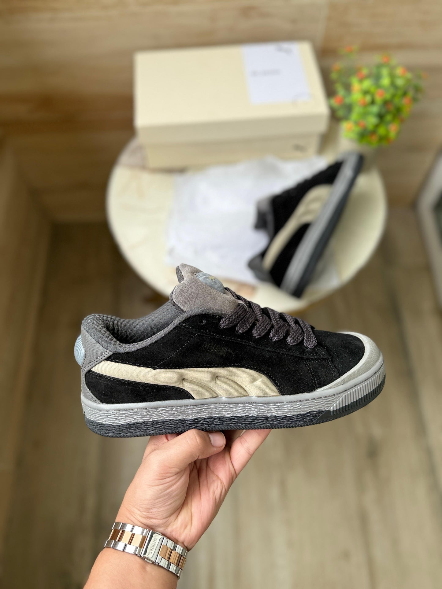 PUMA XL SUEDE CRUSH BLACK GREY