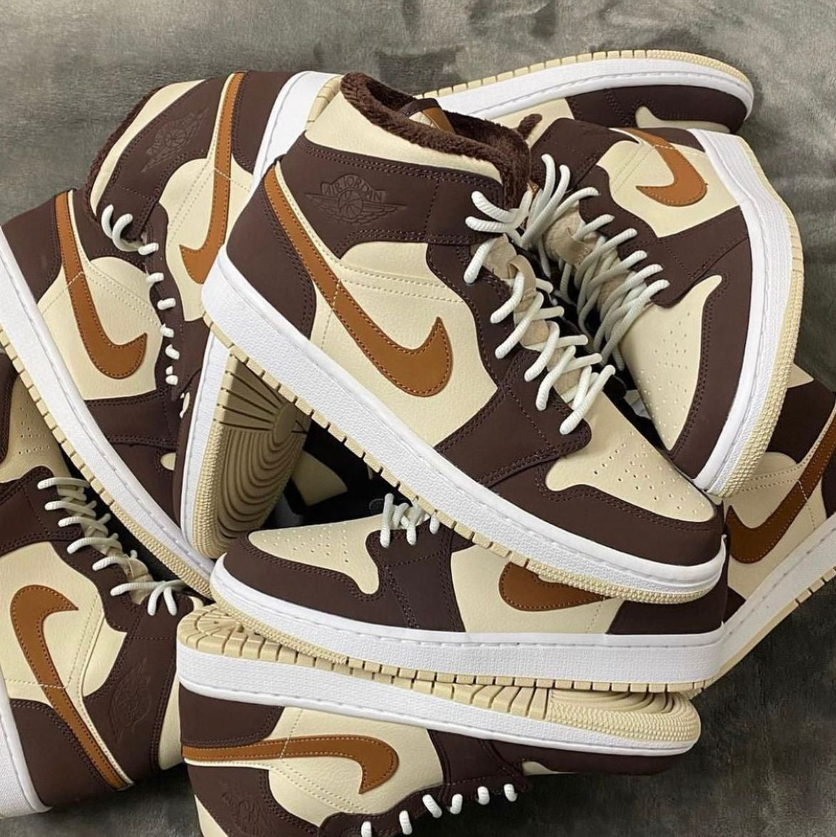 Nike air jordan 1 mid se brown basalt oatmeal semi ua