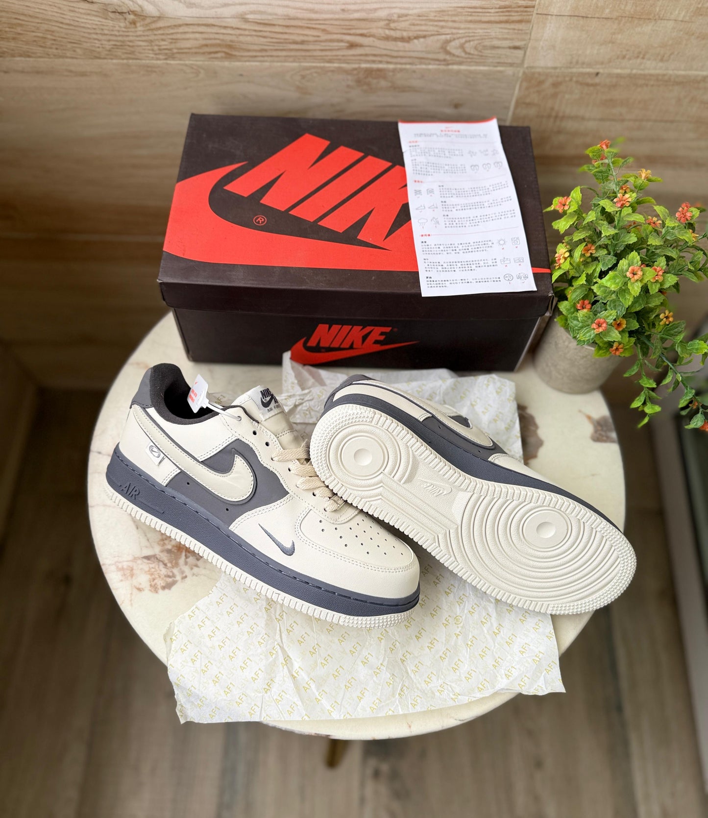 Nike airforce grey double tick