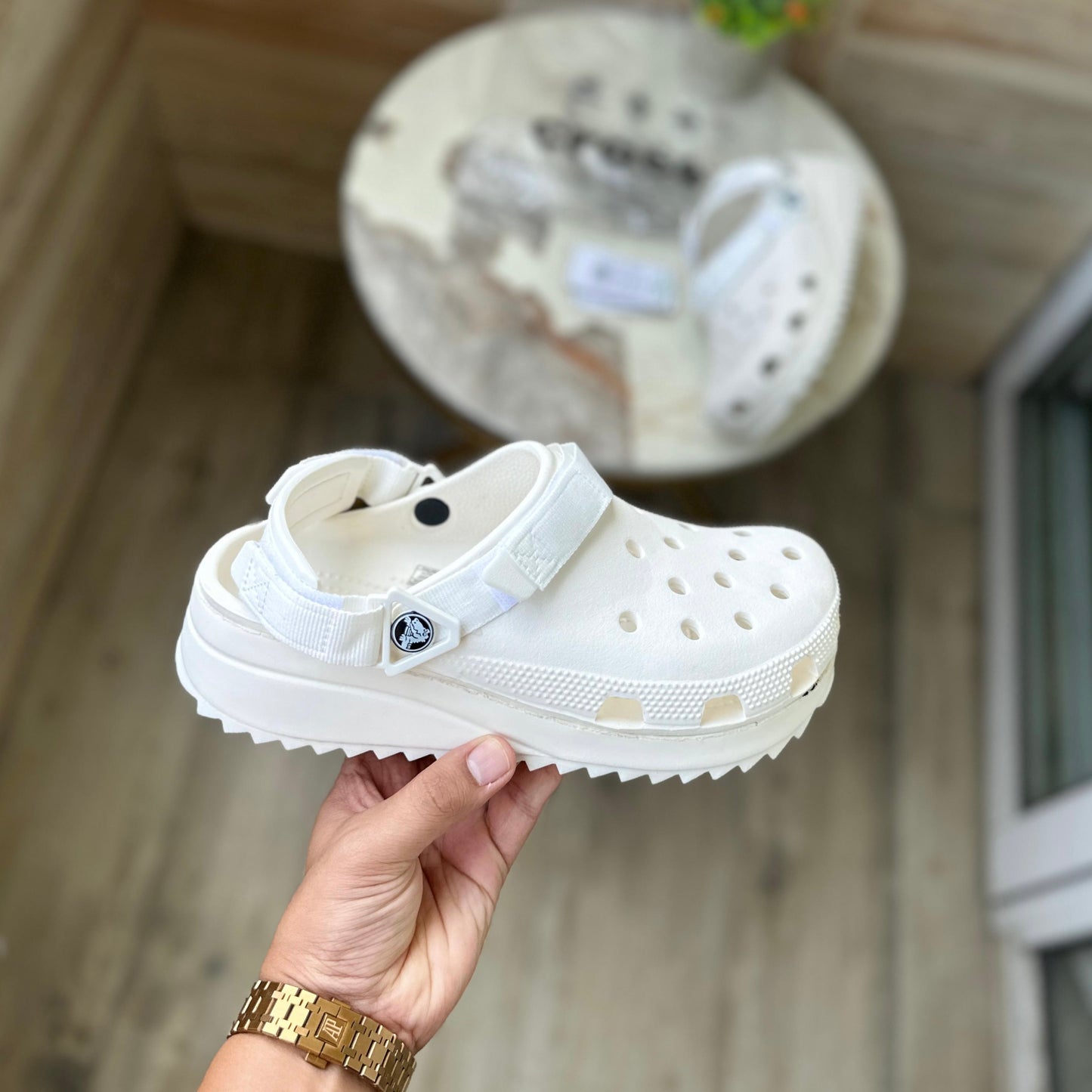 CROCS CLASSIC HIKER CLOGS TRIPPLE WHITE