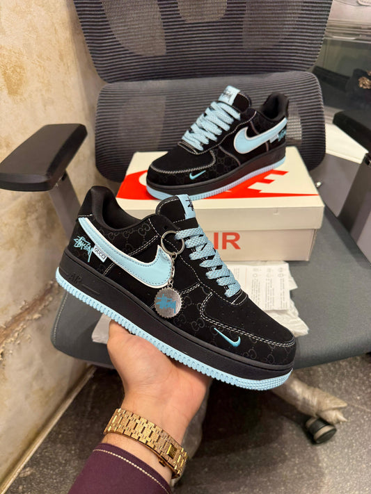 Nike airforce 1 x guccii gg blue 2025