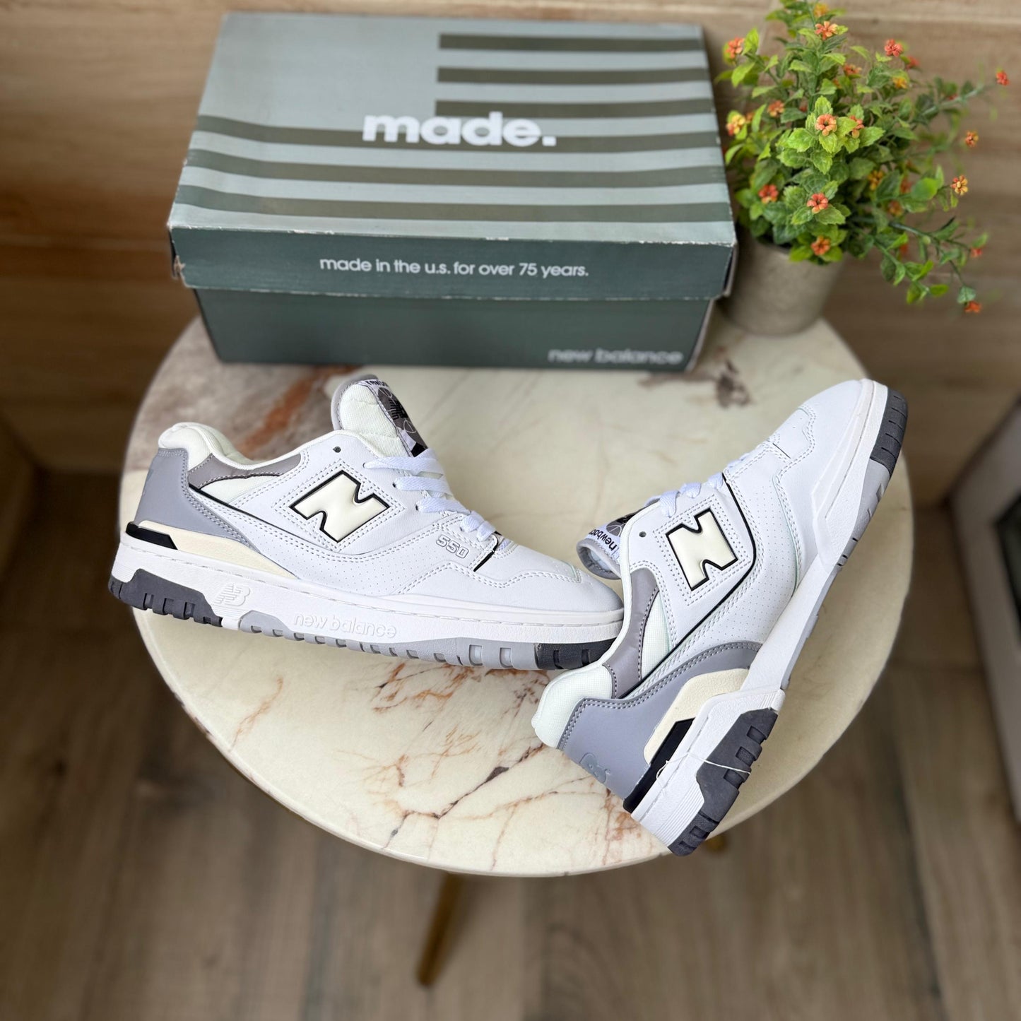 New balance 550 white grey