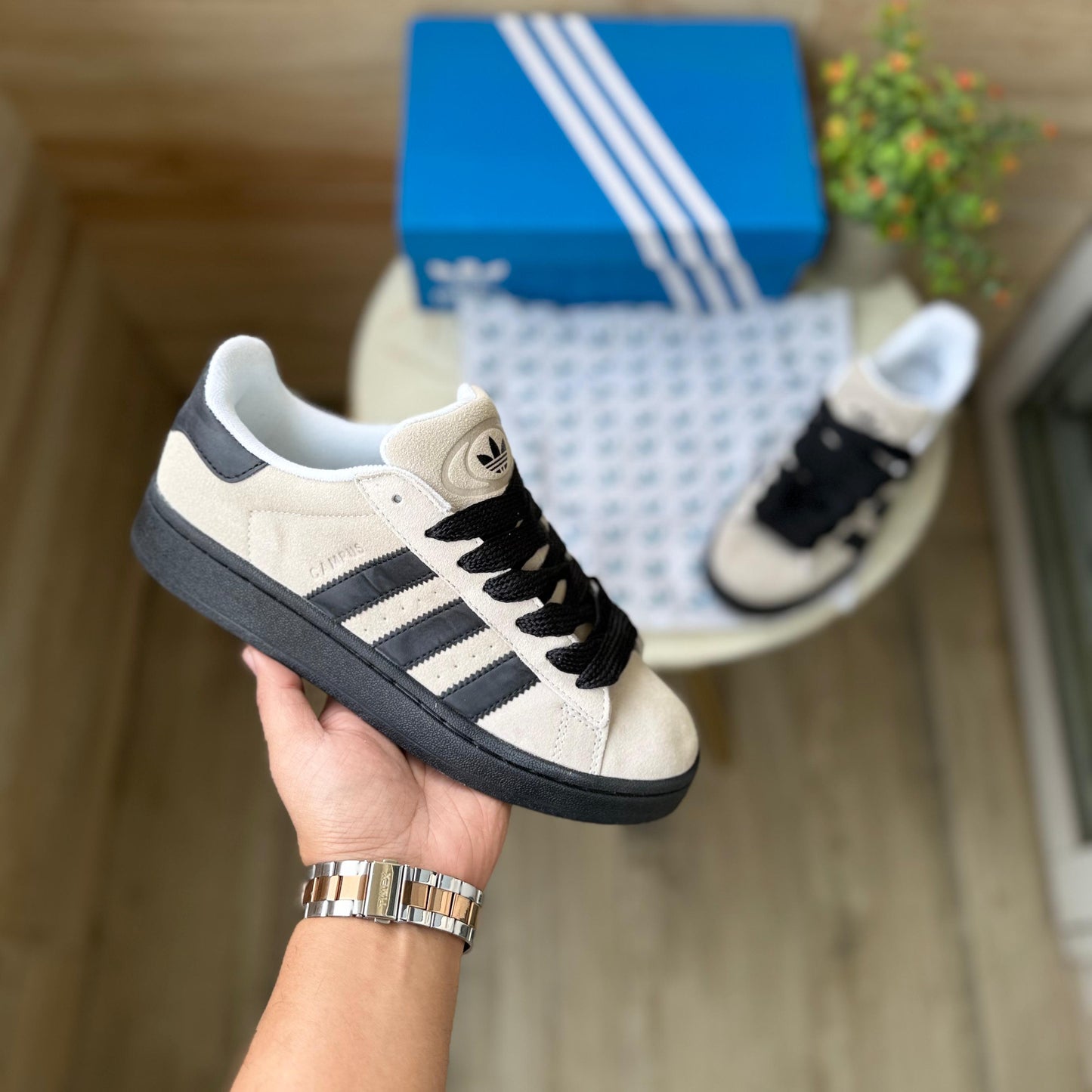 Adidas orginal campus beige black