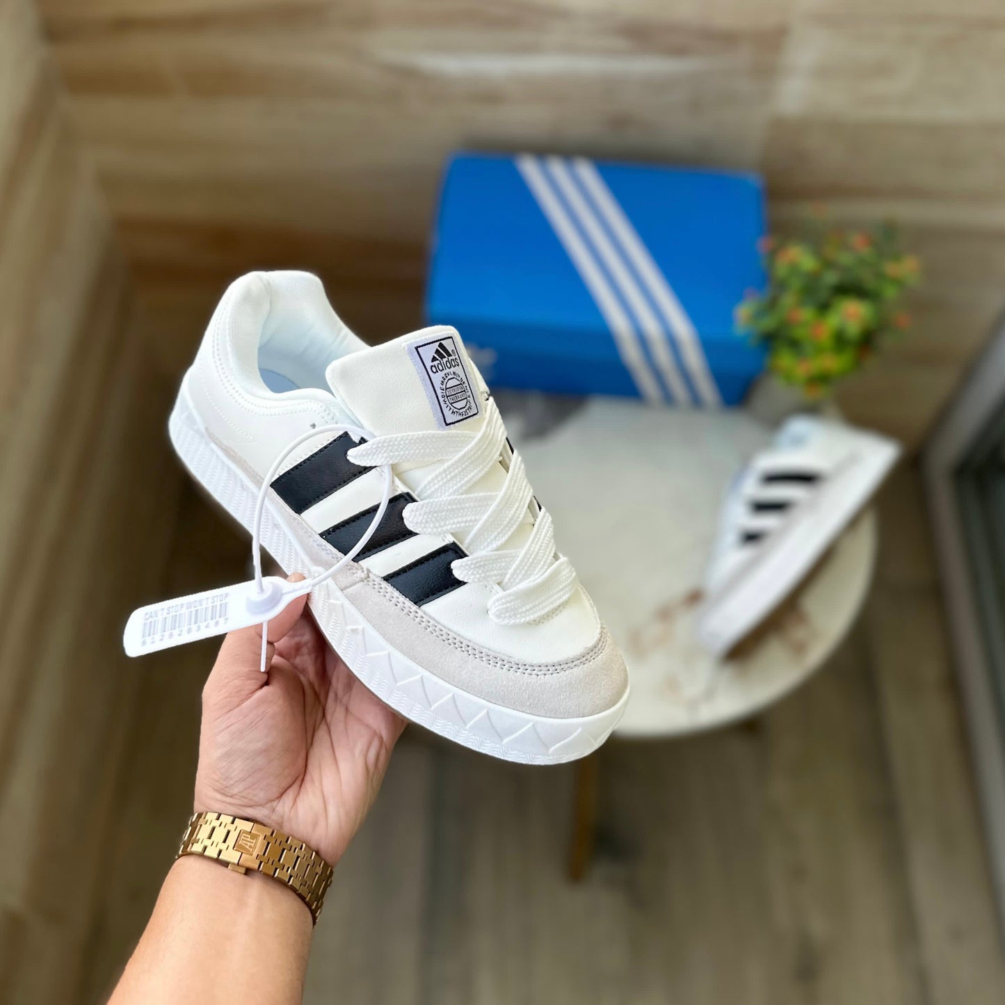 ADIDAS ADIMETIC ORGINALS WHITE BLACK