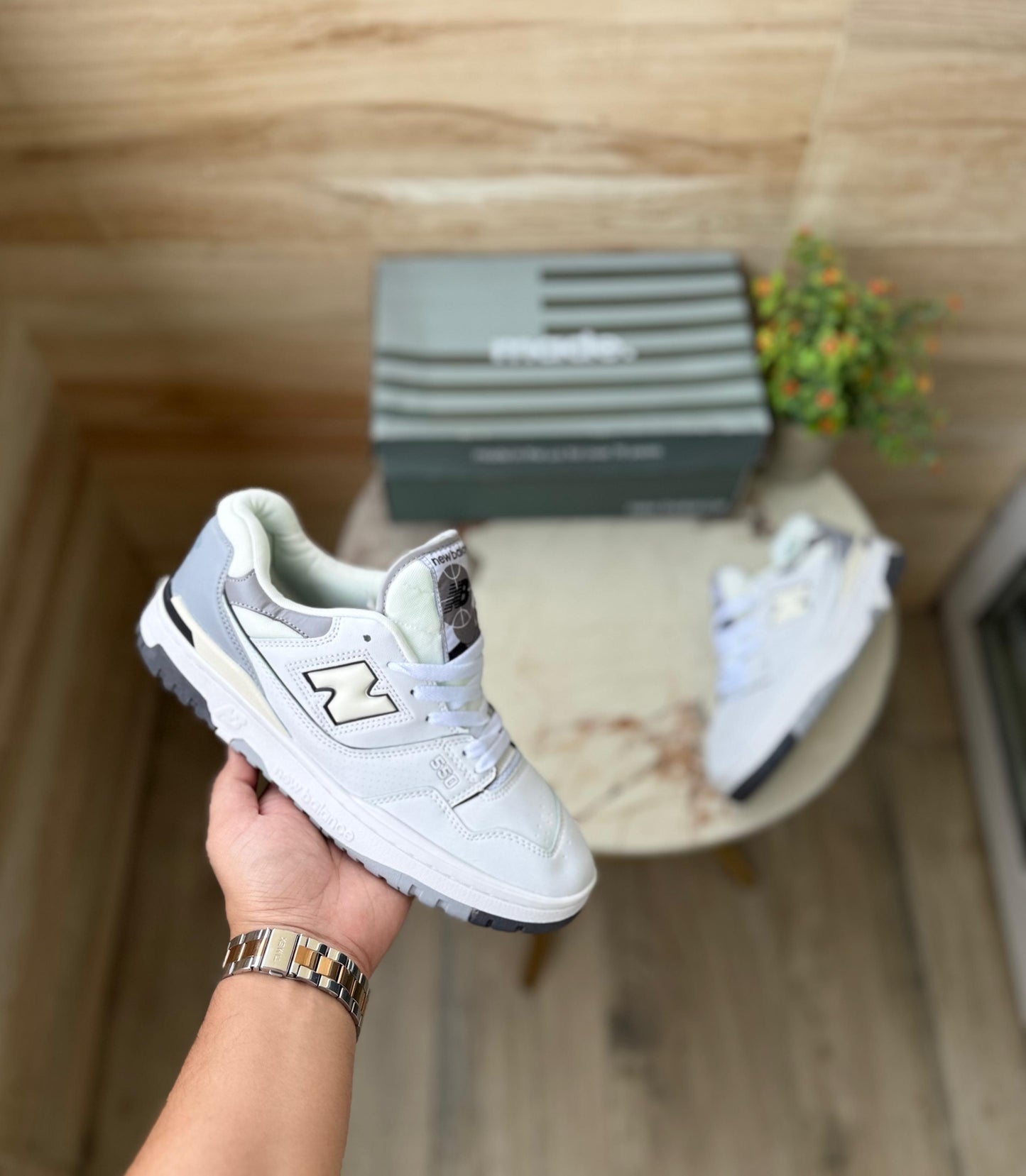New balance 550 white grey