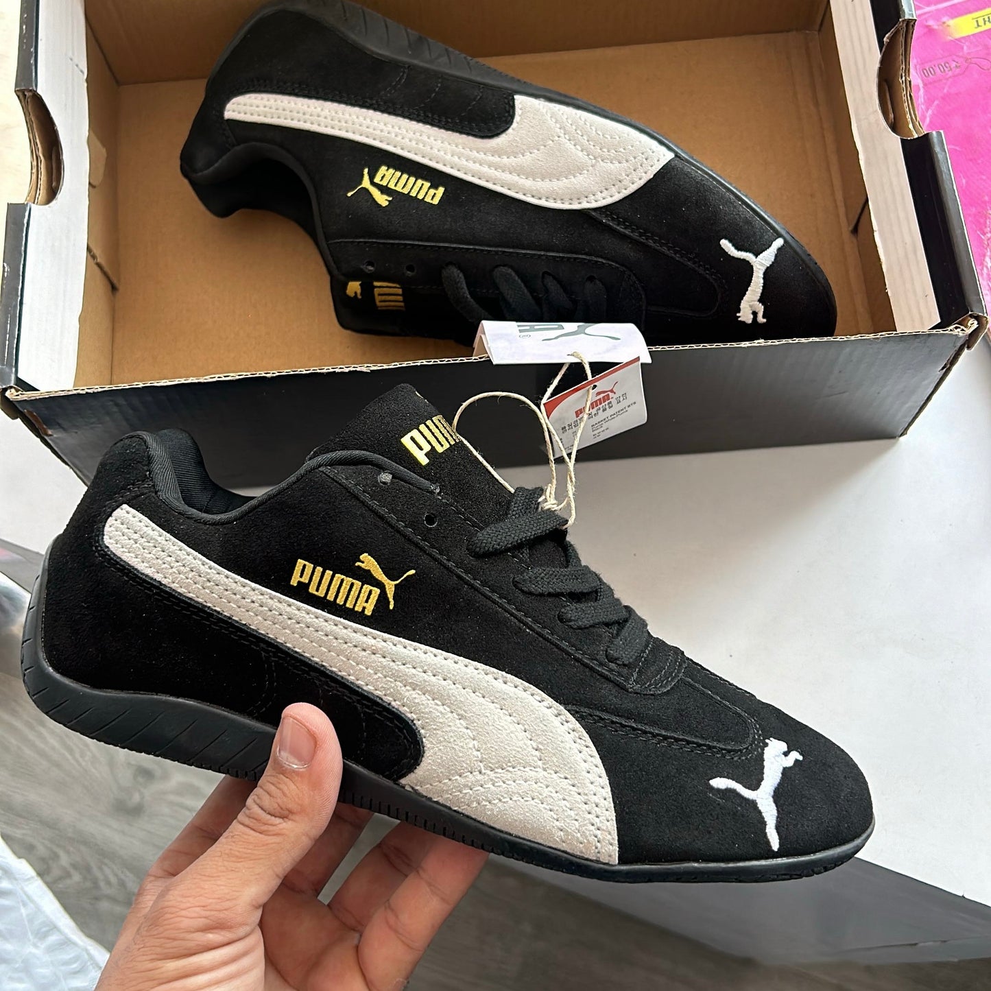 PUMA SPEED CAT BLACK LEATHER PREMIUM QUALITY