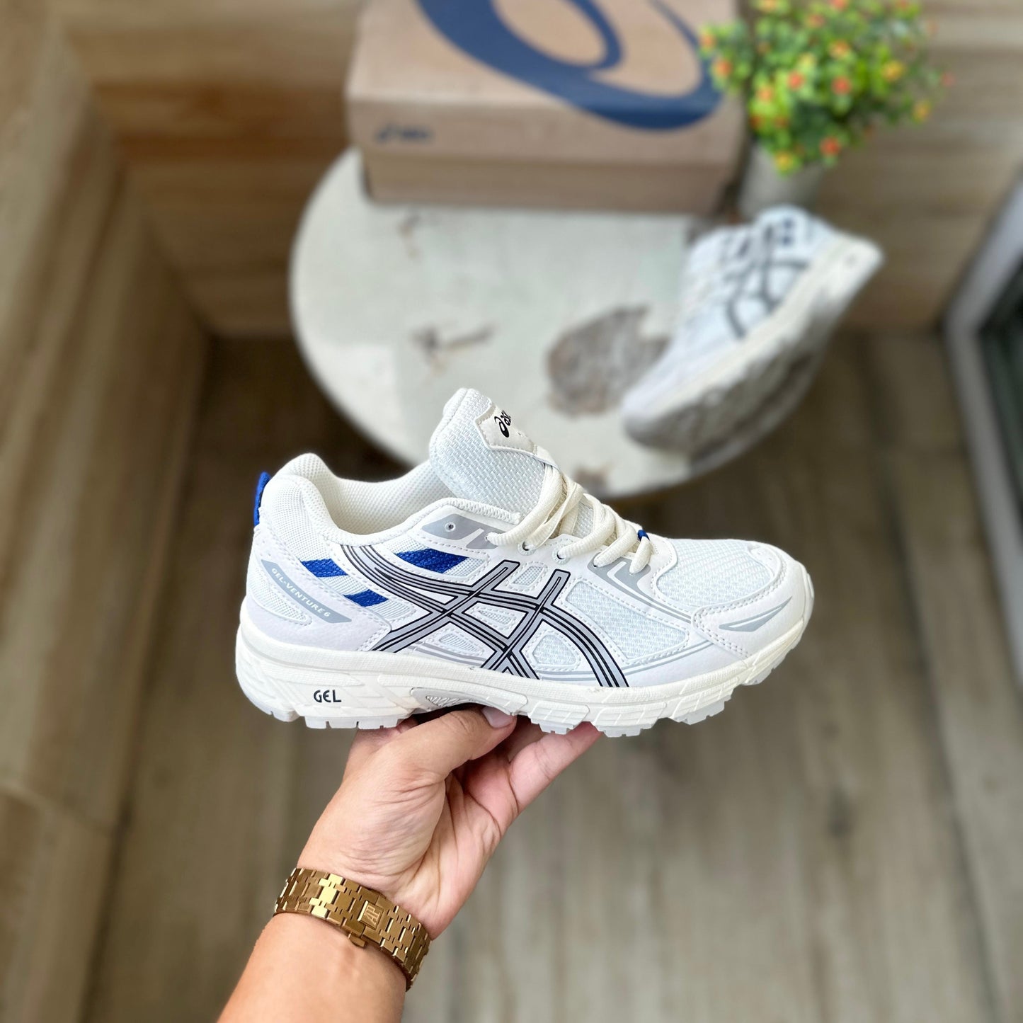 ASICS GEL VENTURE 6 WHITE GREY