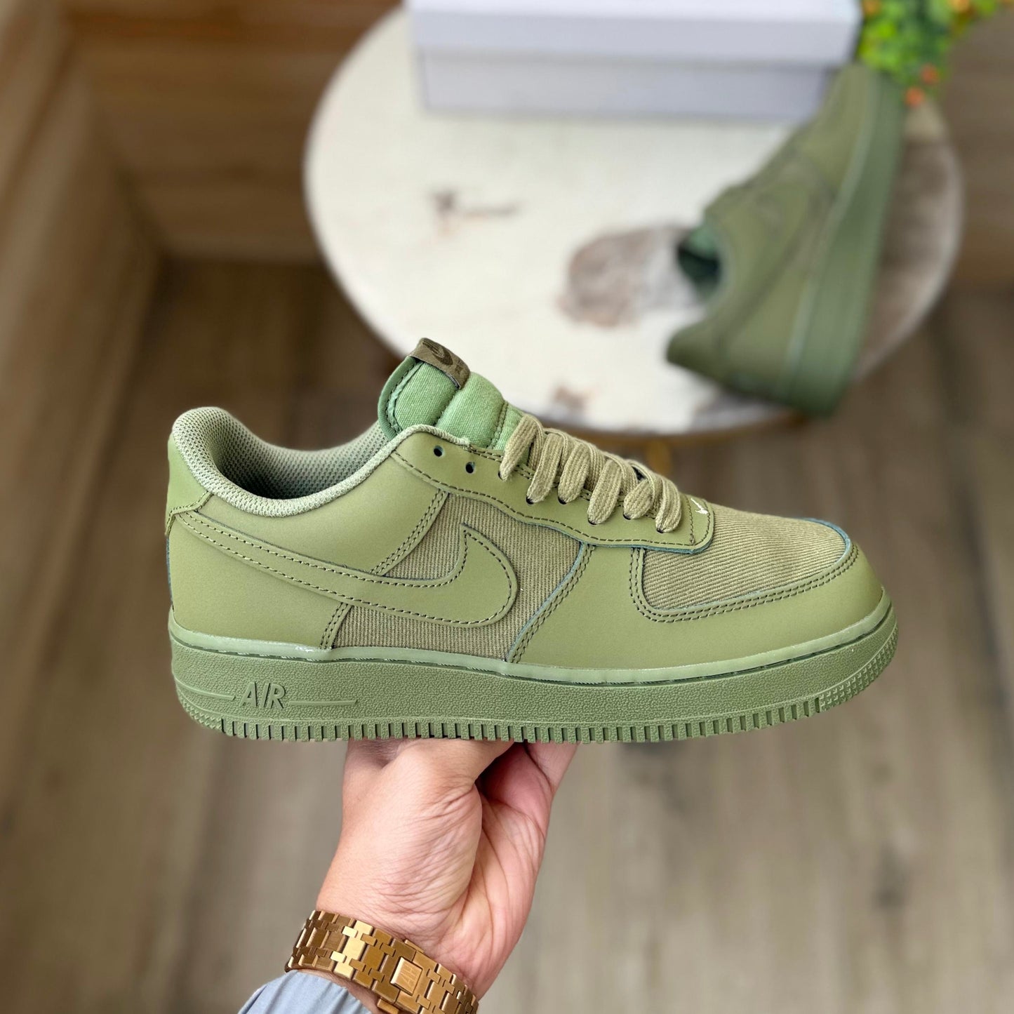 NIKE AIRFORCE OIL GREEN AURA