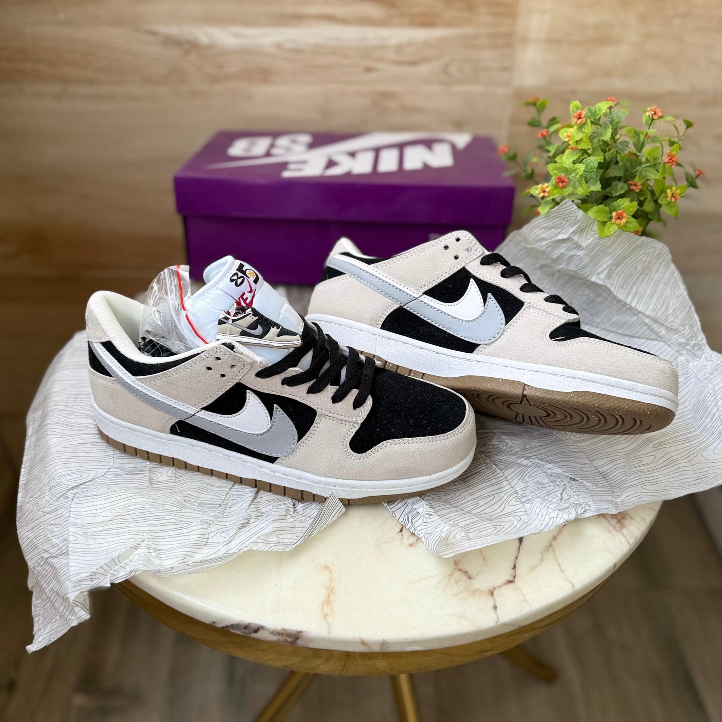 Nike sb dunk 85 double swoosh grey black