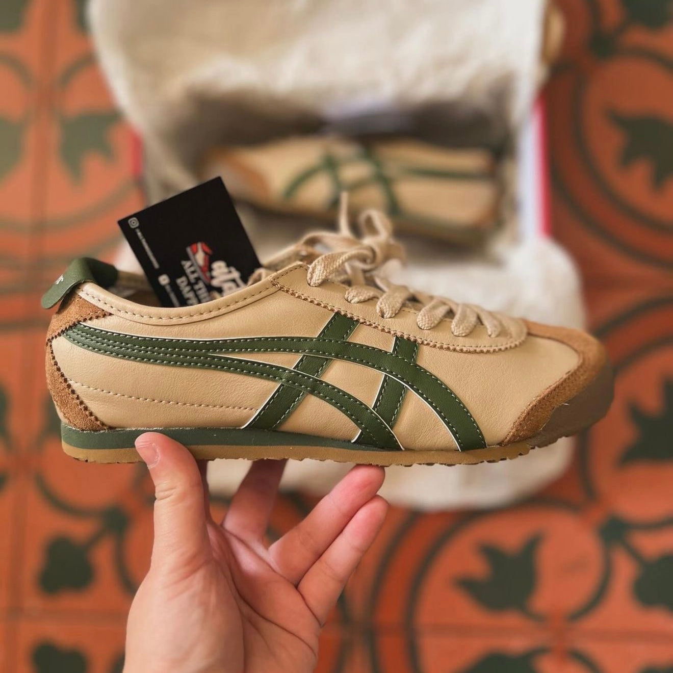 ONITSUKA MEXICO TIGER 66 BEIGE GRASS GREEN