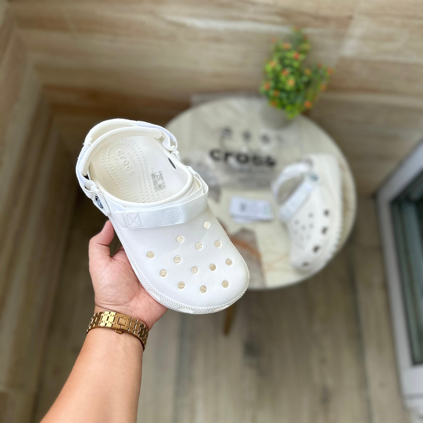 CROCS CLASSIC HIKER CLOGS TRIPPLE WHITE