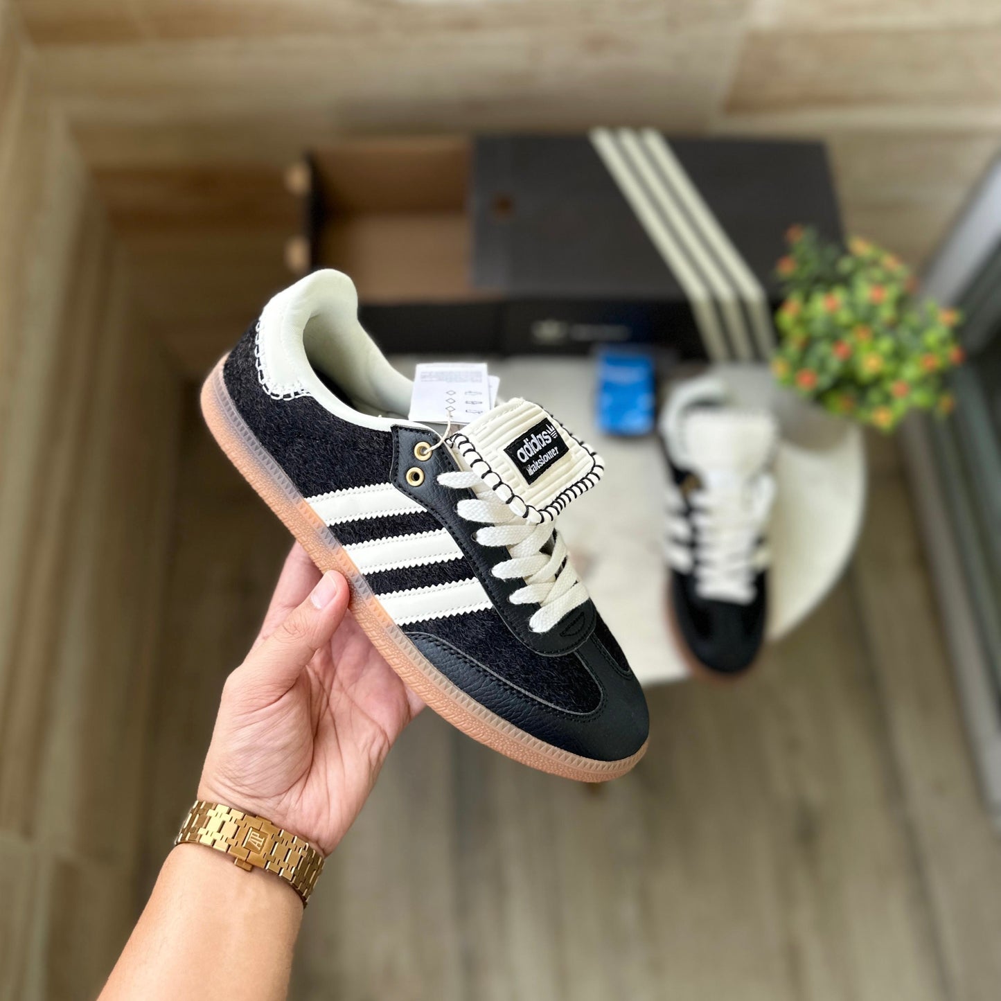 ADIDAS SAMBA X WALES BONER  BLACK