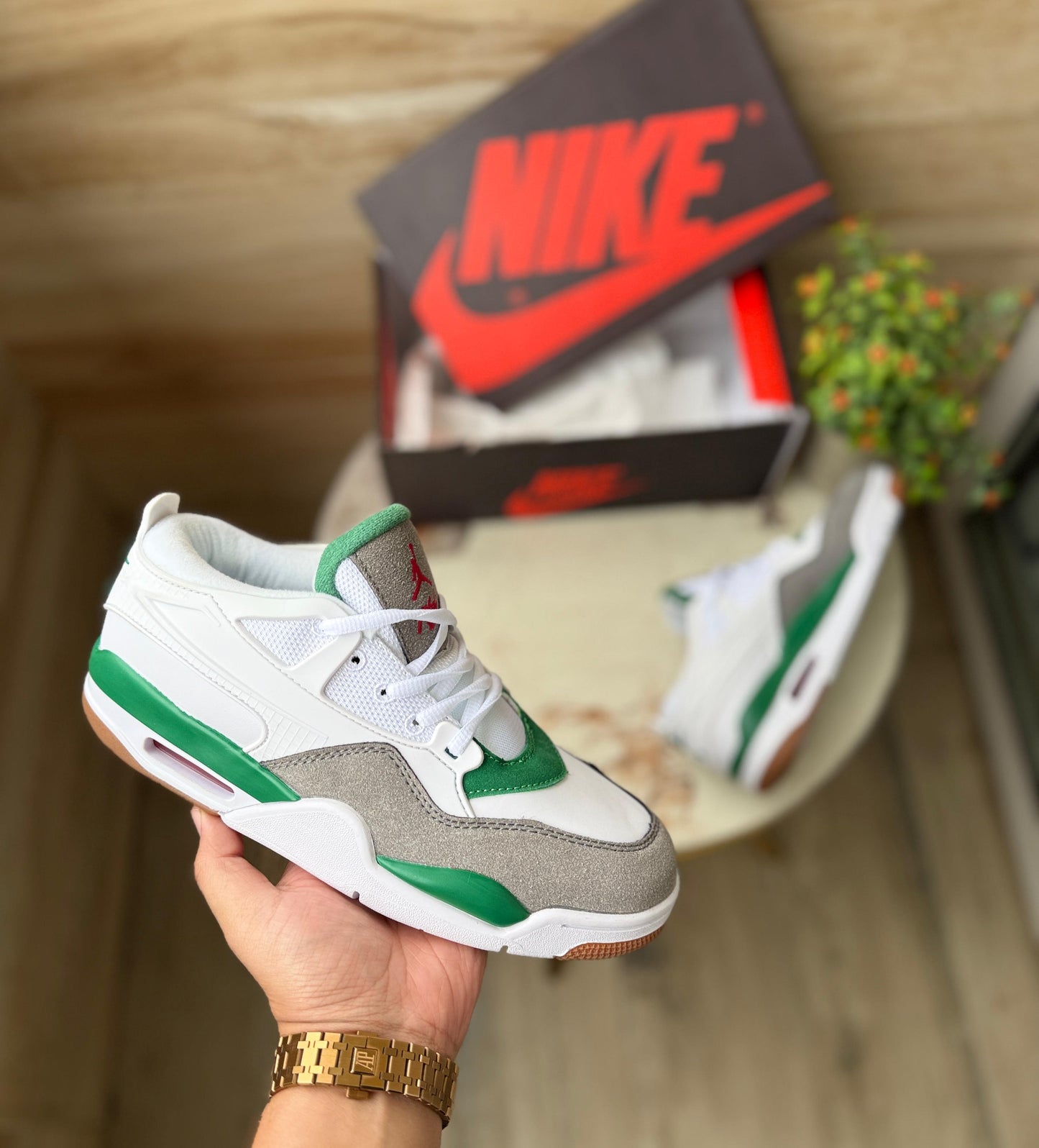 Air Jordans 4 rm pine green