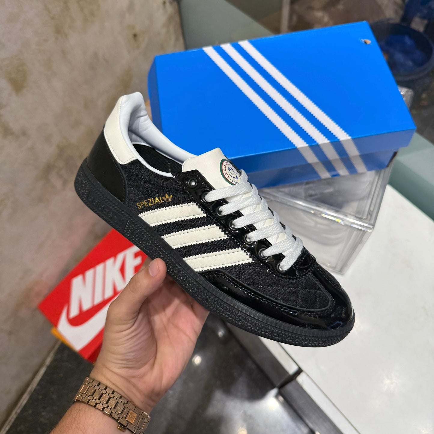 ADIDAS SAMBA X SPEZIAL BLACK PATENT