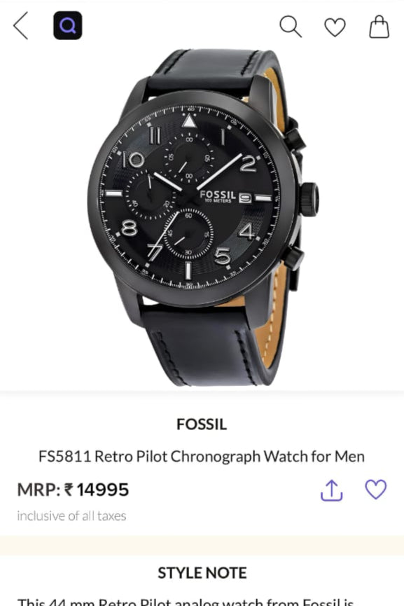 Fossil Retro Pilot Chronograph