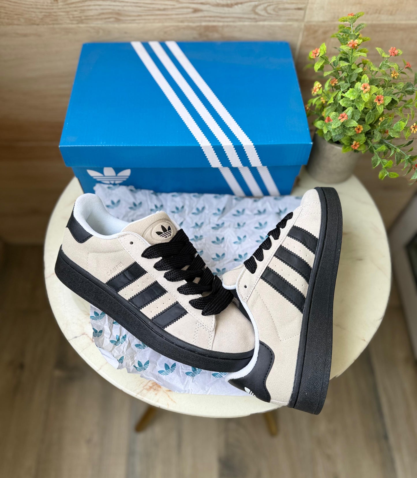 Adidas orginal campus beige black